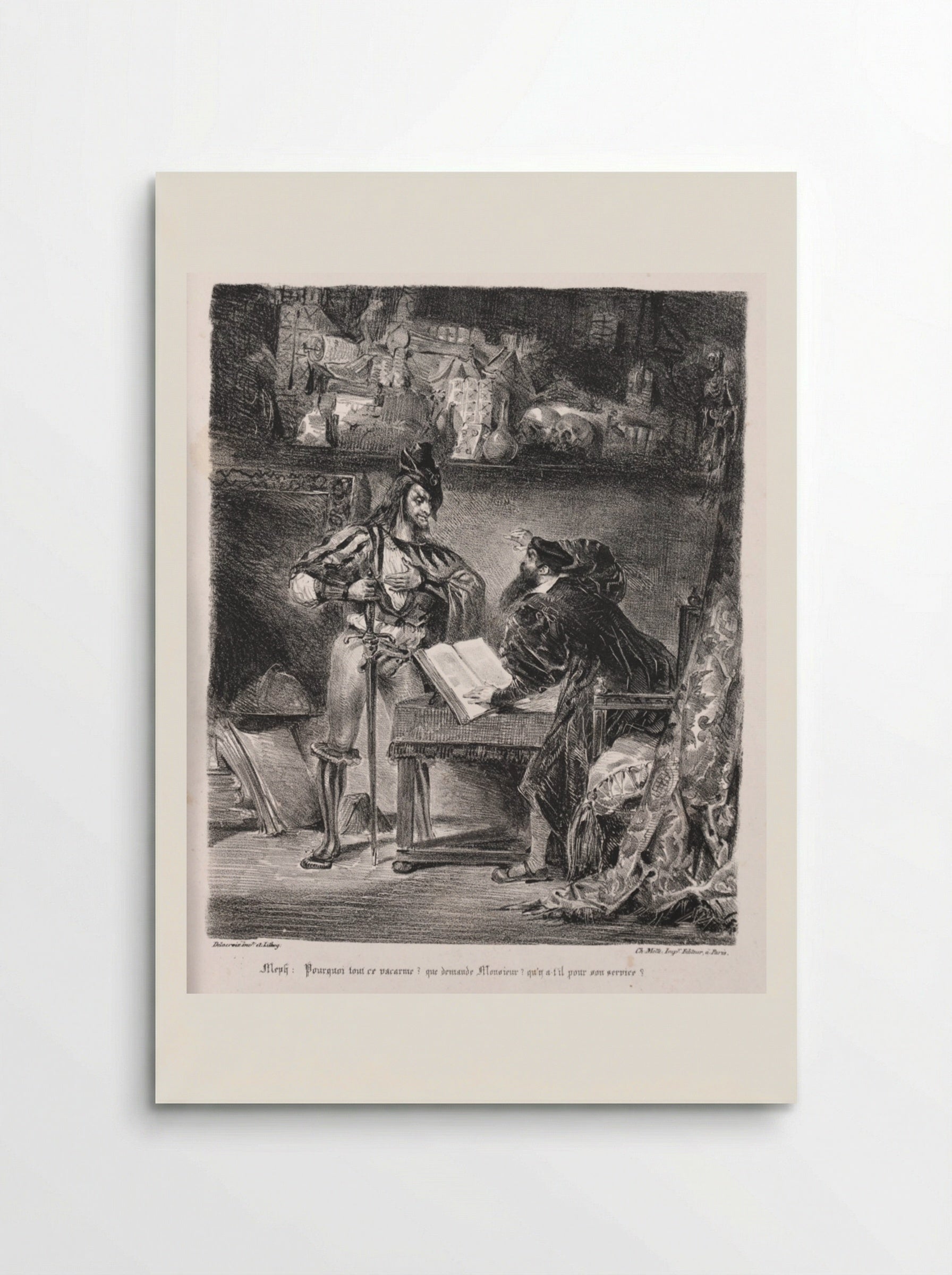 Méphistophélés visits Faust - Eugène Delacroix - Poster