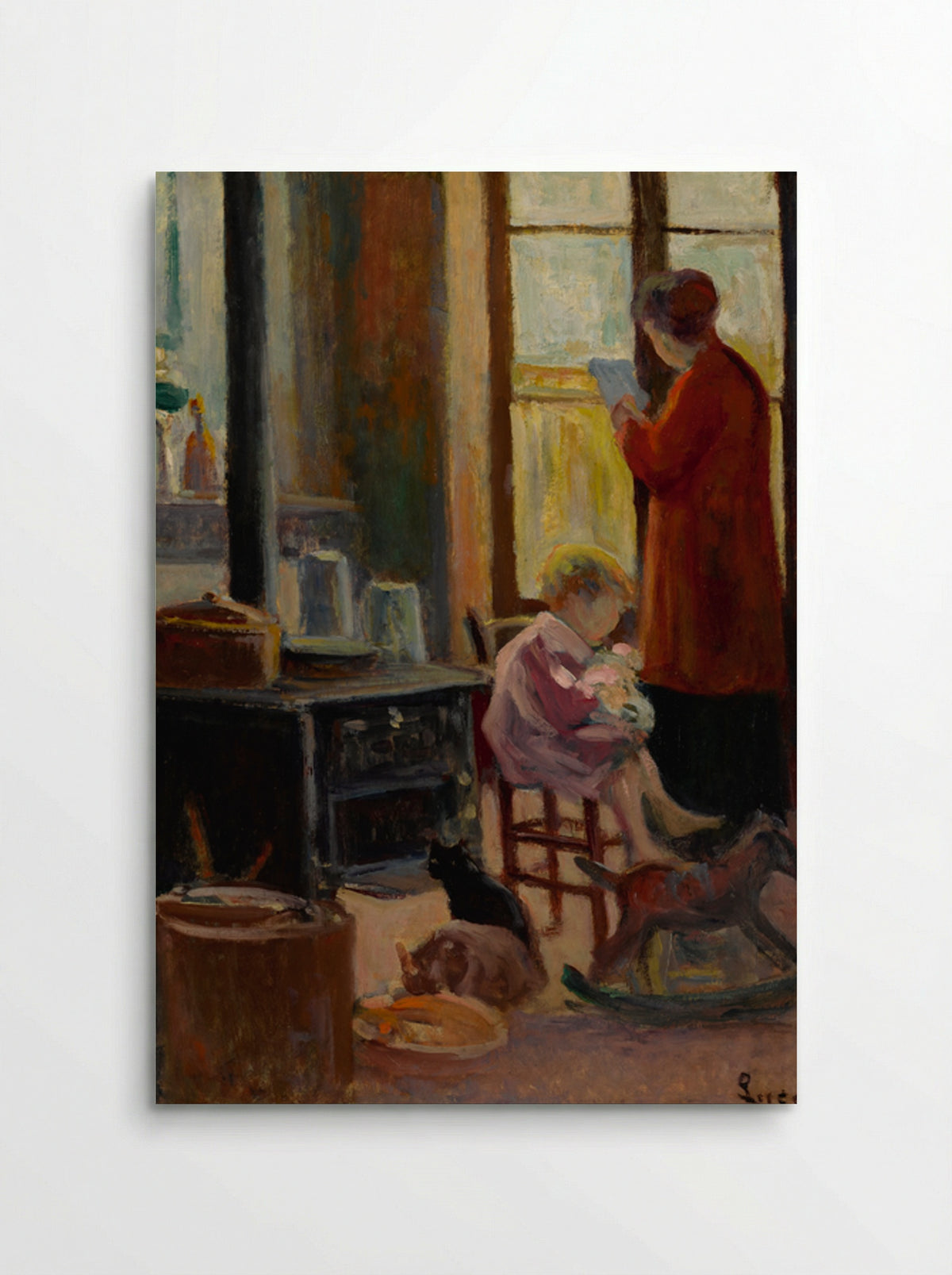 Mère Et Enfant Dans La Cuisine - Maximilien Luce - Poster
