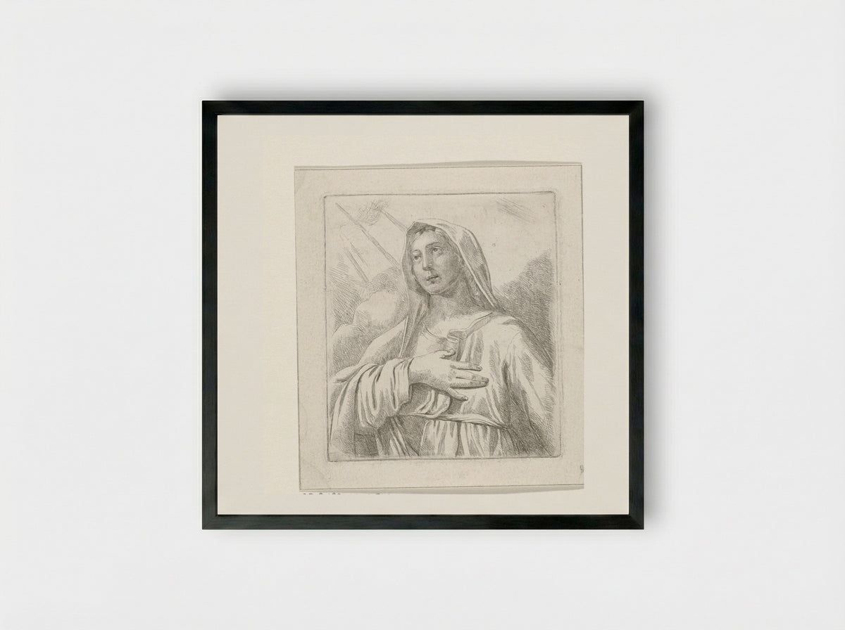 Maagd Maria - Elisabeth Alida Haanen - Framed Print Black