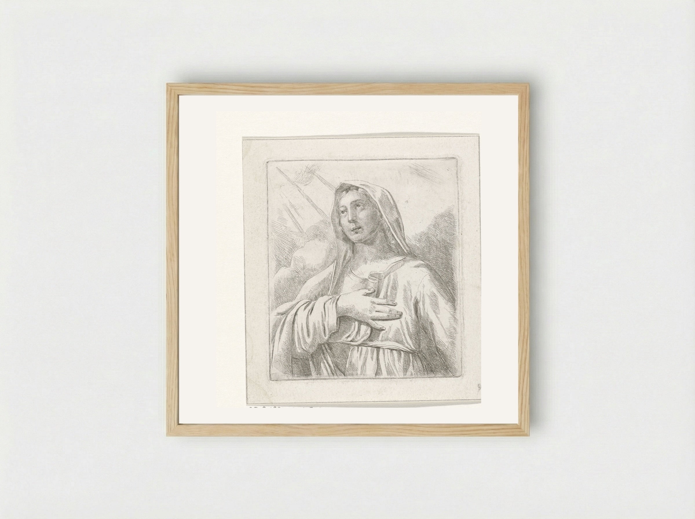 Maagd Maria - Elisabeth Alida Haanen - Framed Print Wood