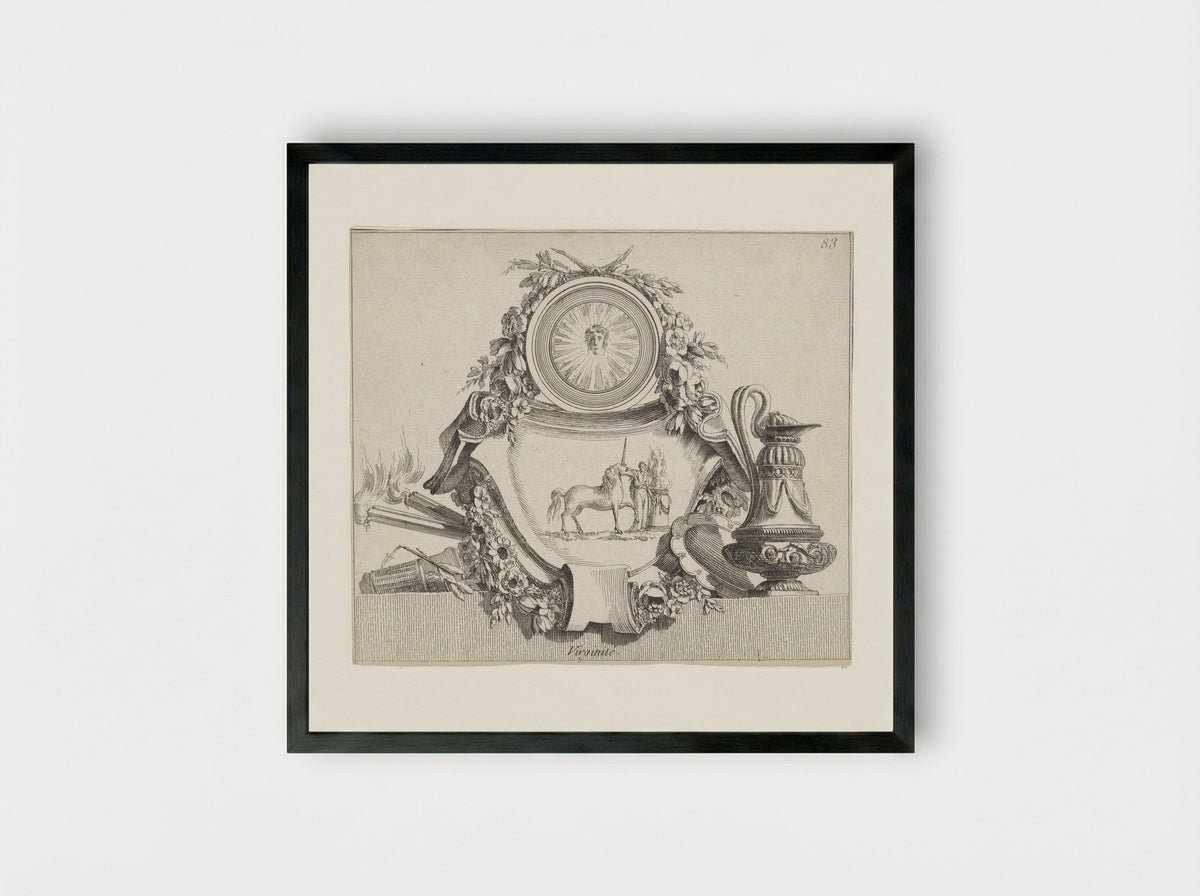 Maagdelijkheid (Virginity) - Jean Charles Delafosse - Framed Print Black
