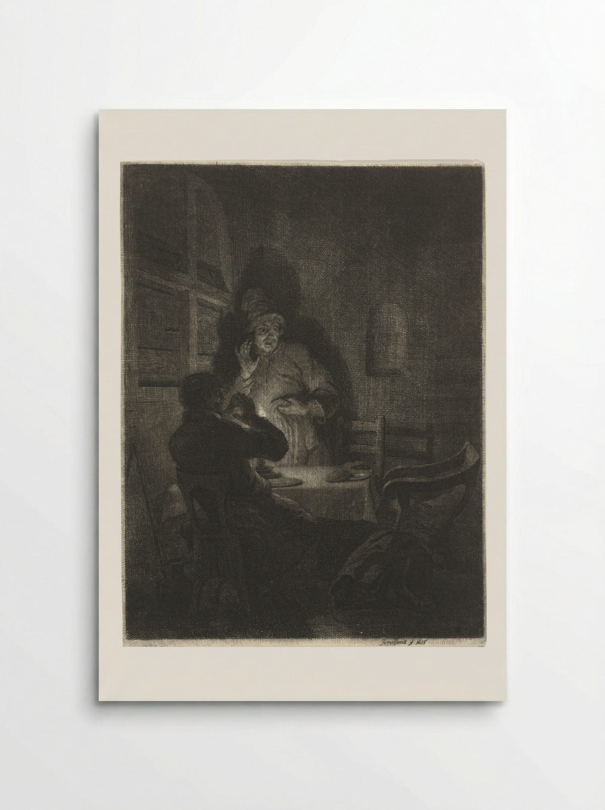 Maaltijd in Emmaüs - Arnold Houbraken - Poster