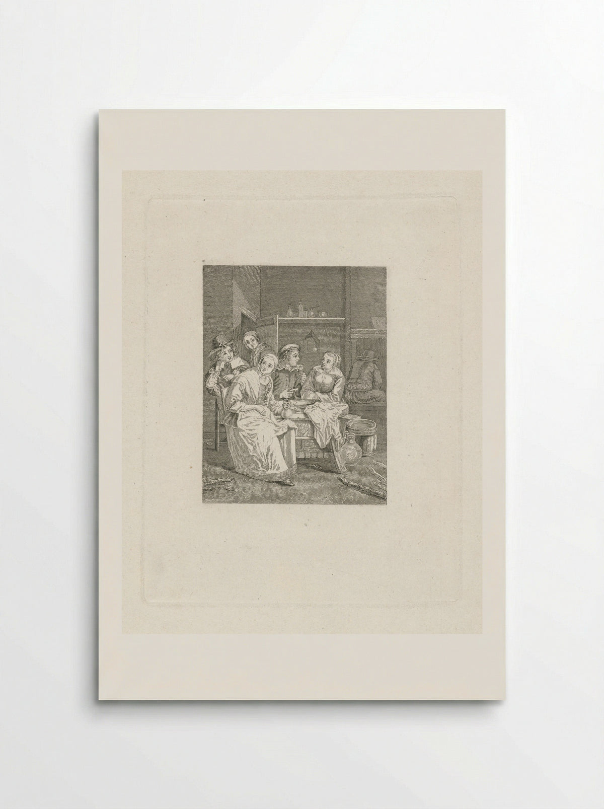 Maaltijd in een herberg - Elisabeth Barbara Schmetterling - Poster
