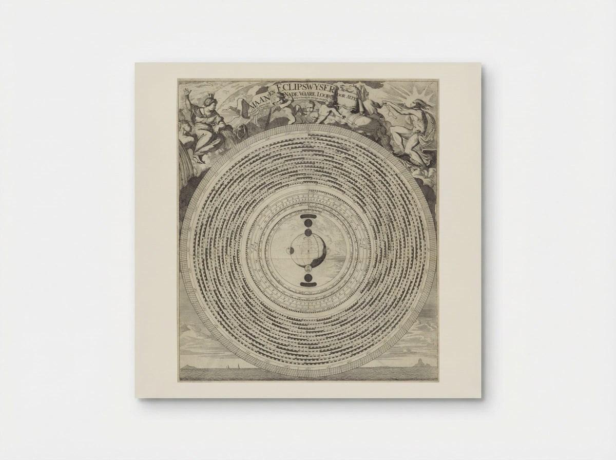 Maan- en eclipswijzer - Caspar Luyken - Poster