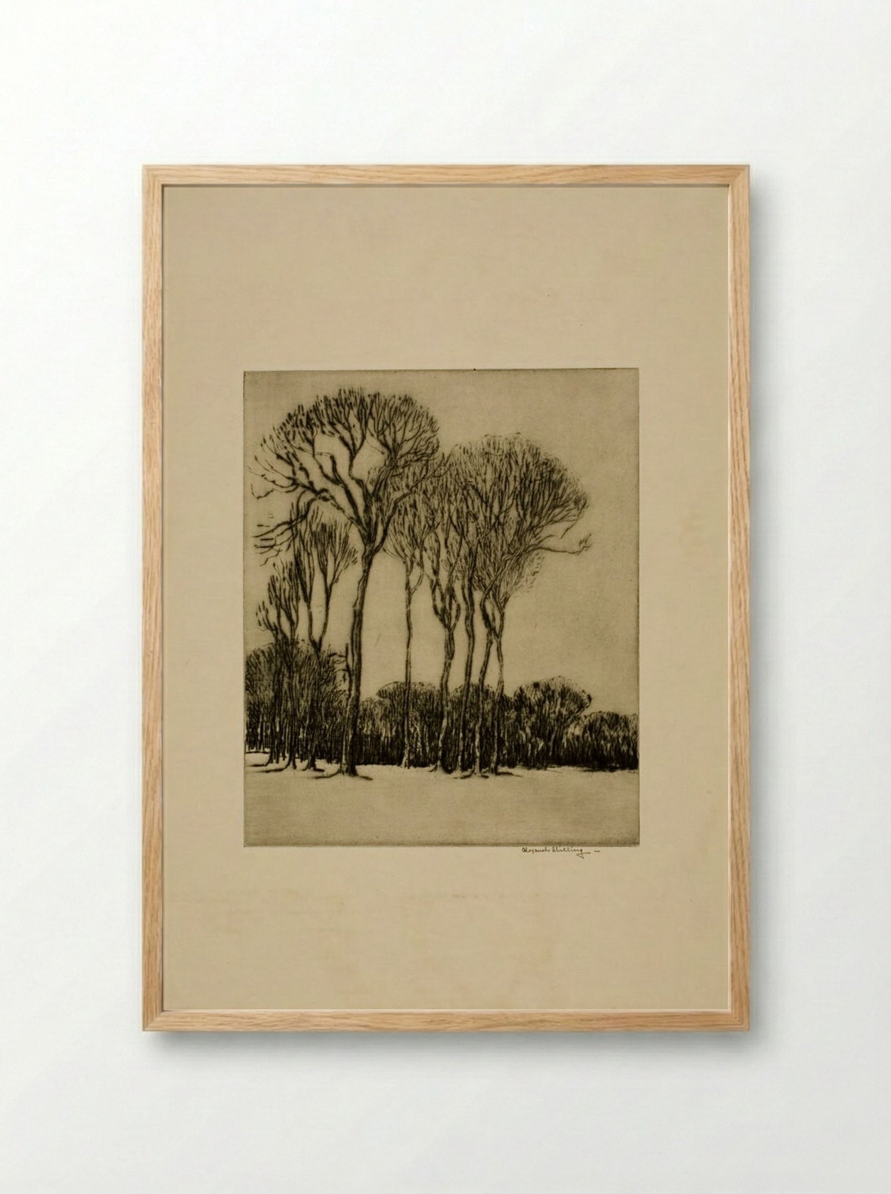 Maas, Near Dort - Alexander Shilling - Framed Print Wood