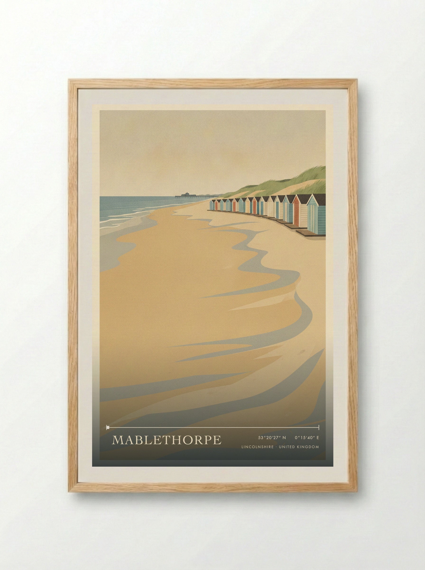 Mablethorpe Lincolnshire United Kingdom Travel Poster - Framed Print Wood