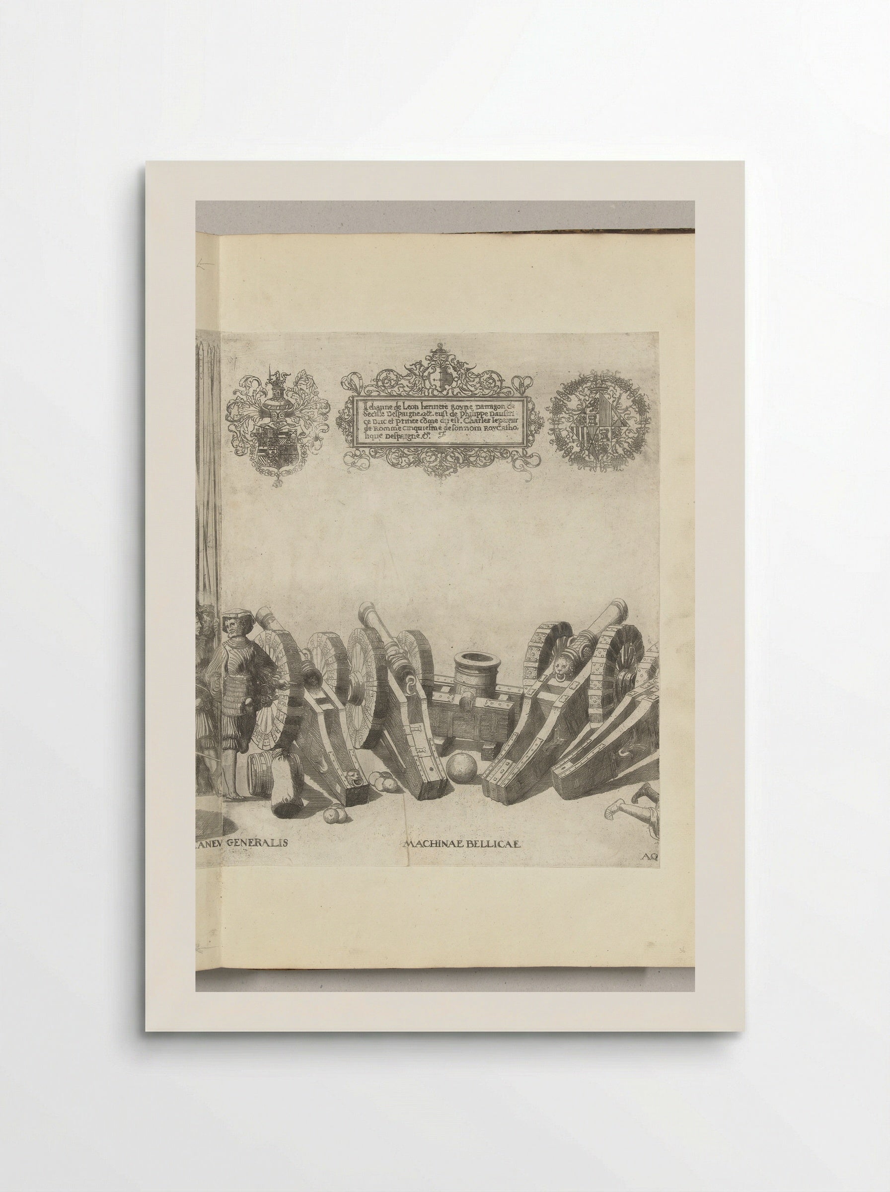 Machinae Bellicae (Artillery and Heraldry) - Nicolaas Hogenberg - Poster