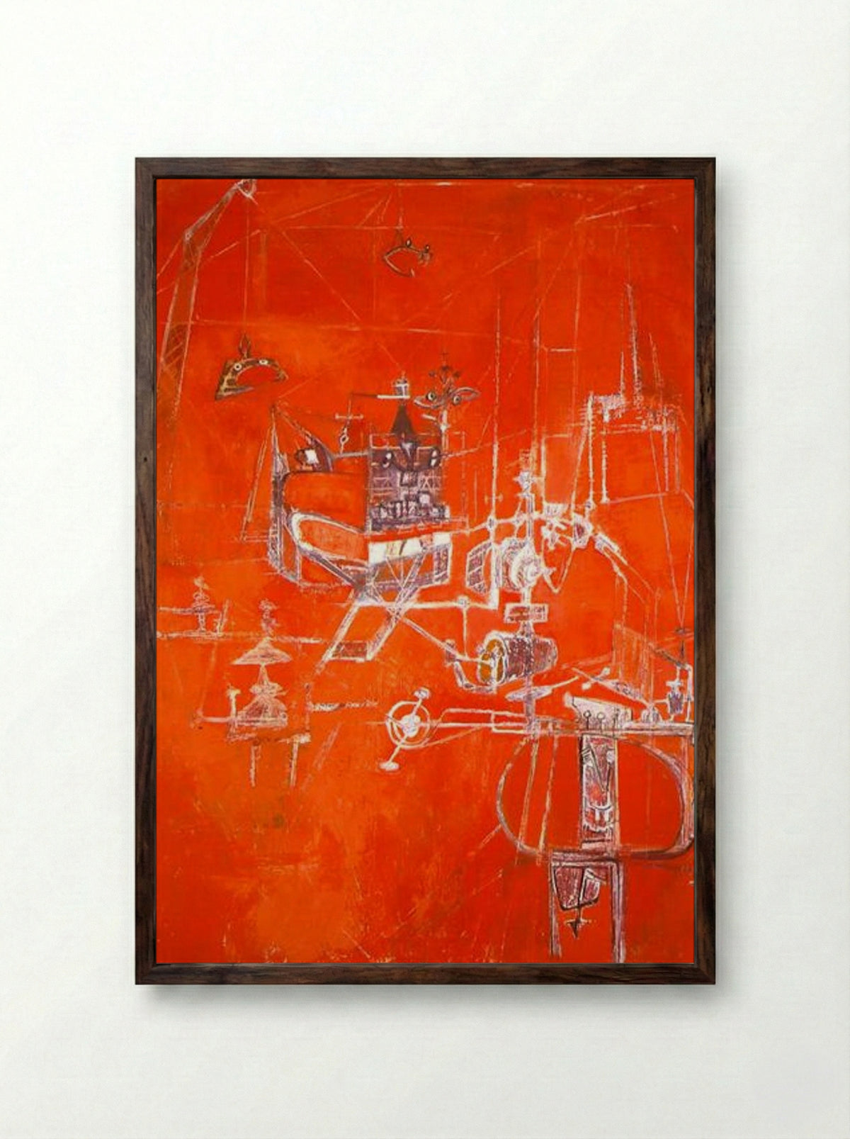 Machine - Hedda Sterne - Framed Print Dark Wood