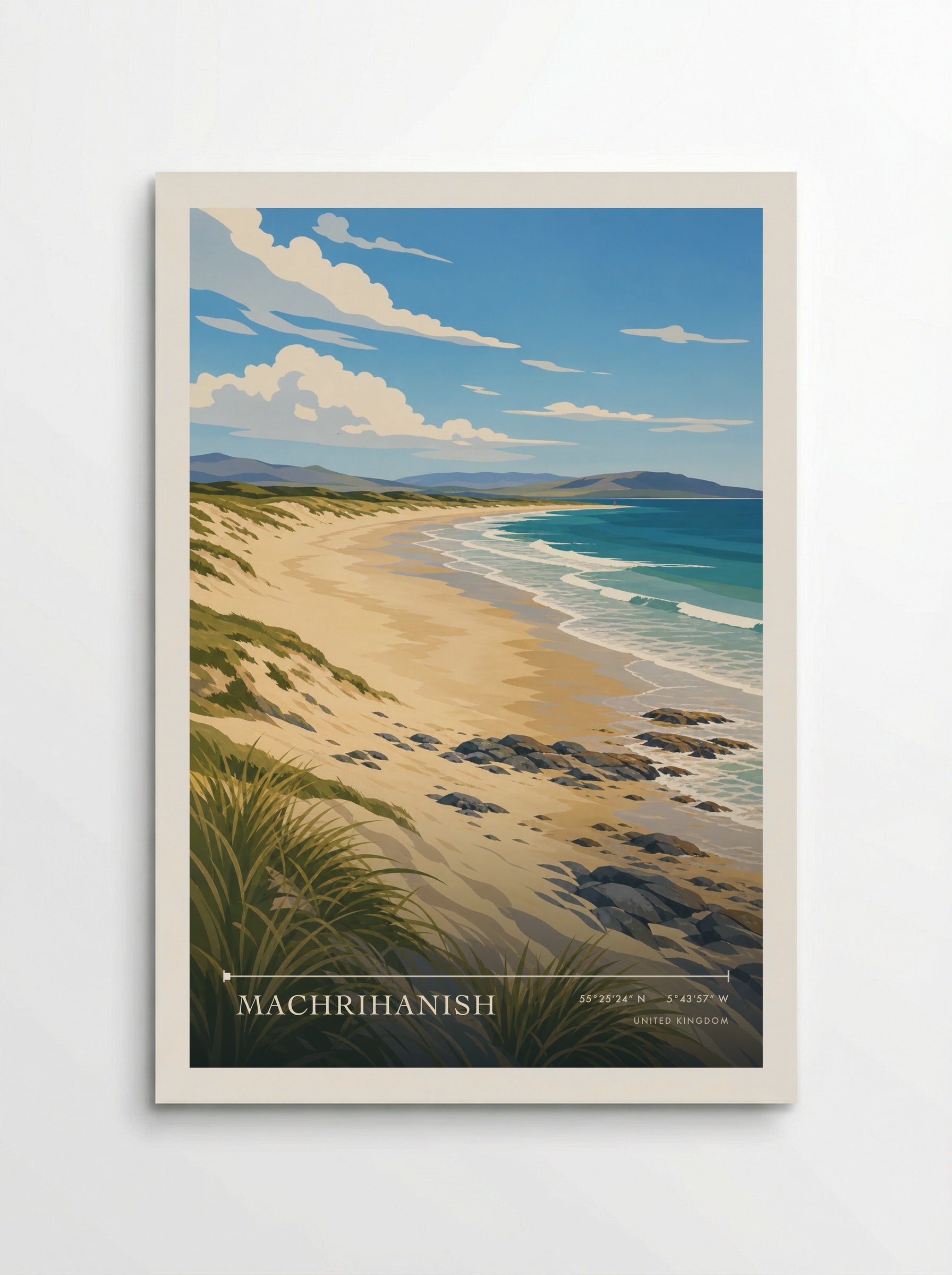 Machrihanish United Kingdom Travel Poster - Poster