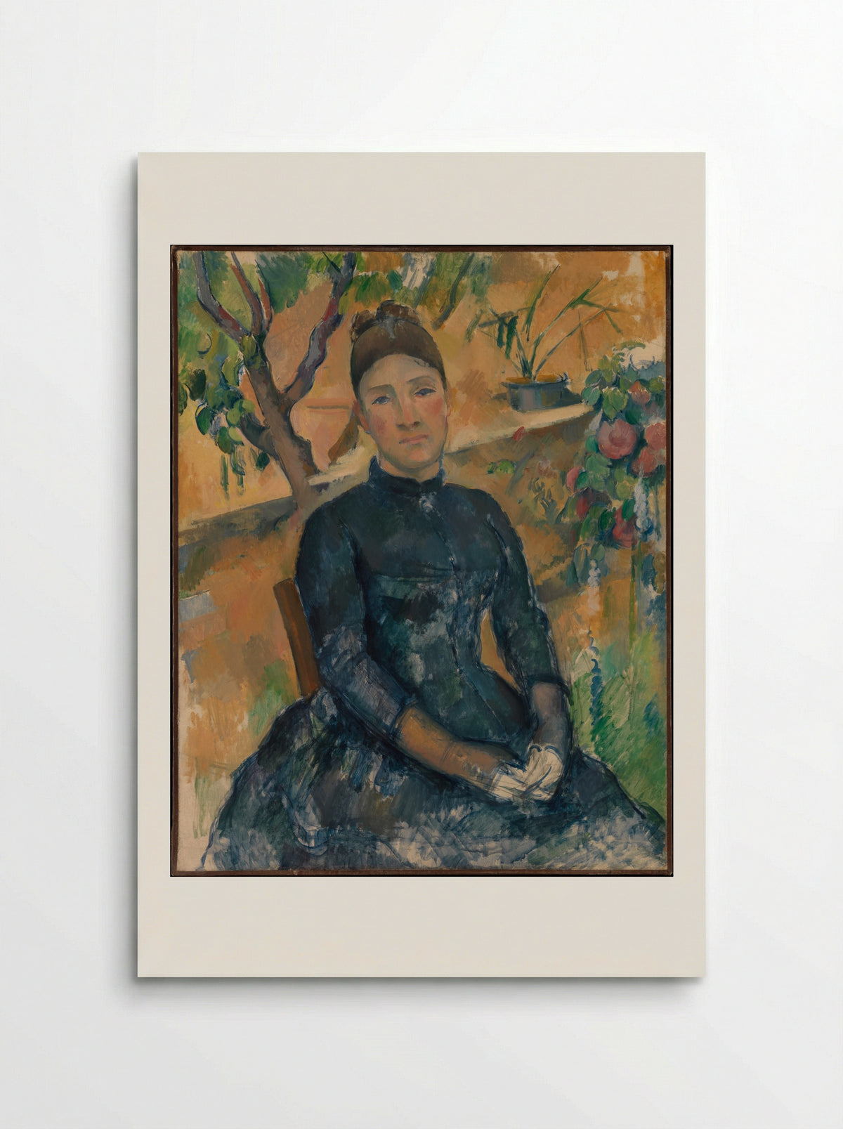 Madame Cézanne in the Conservatory - Paul Cézanne - Poster
