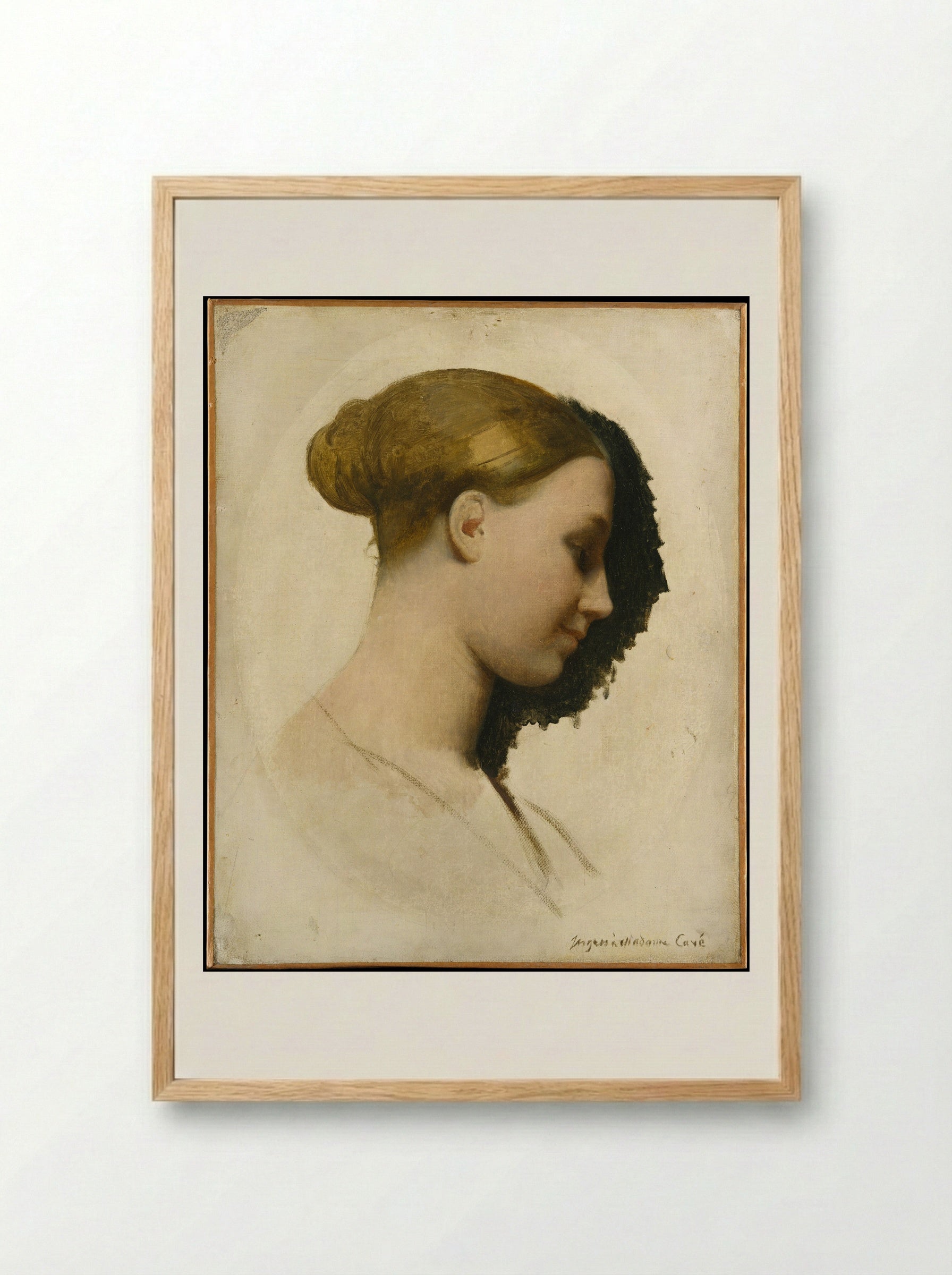 Madame Edmond Cavé (Marie-Elisabeth Blavot) - Jean Auguste Dominique Ingres - Framed Print Wood