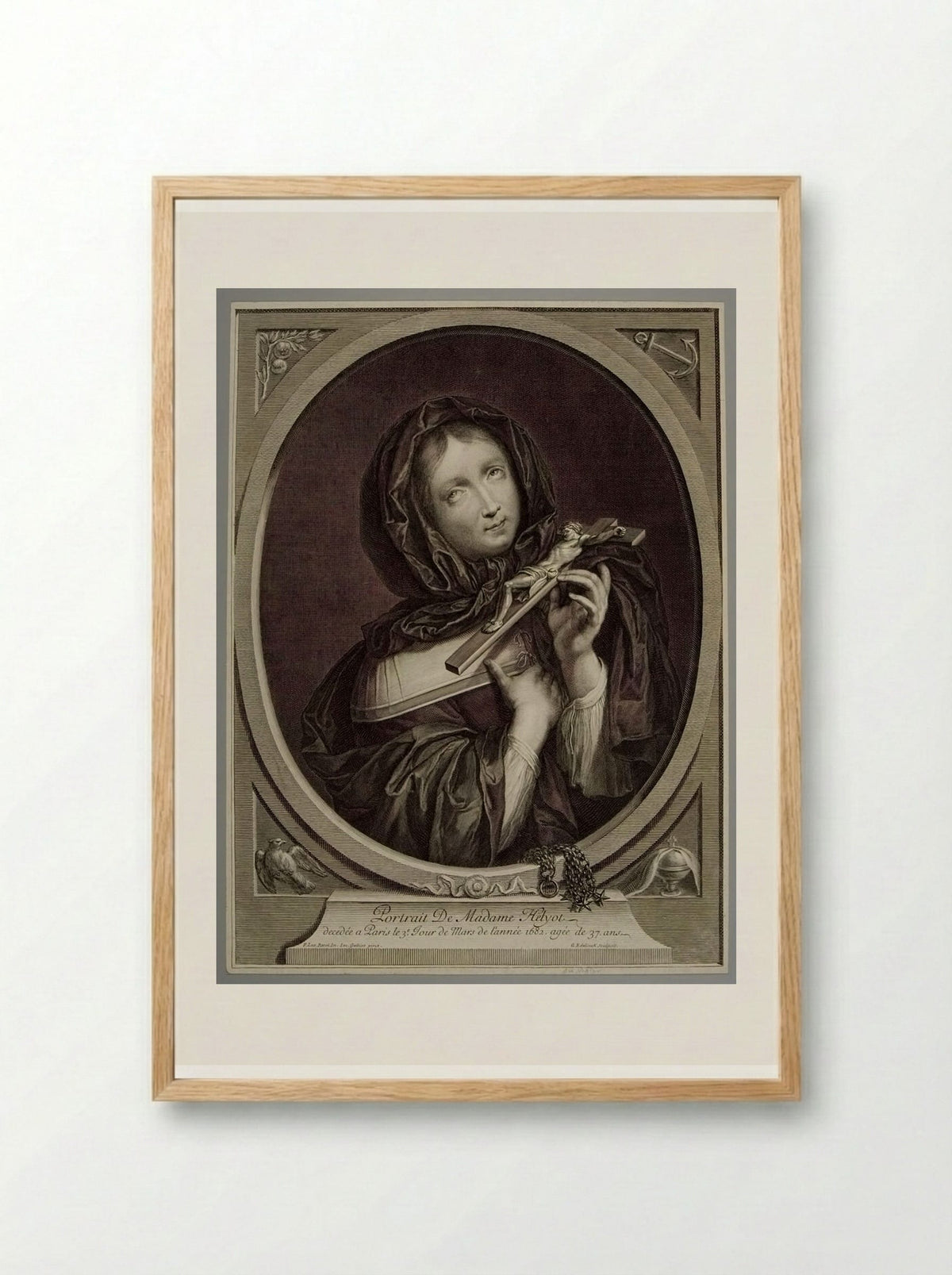 Madame Helyot (Marie Herinx) - Gérard Edelinck - Framed Print Wood