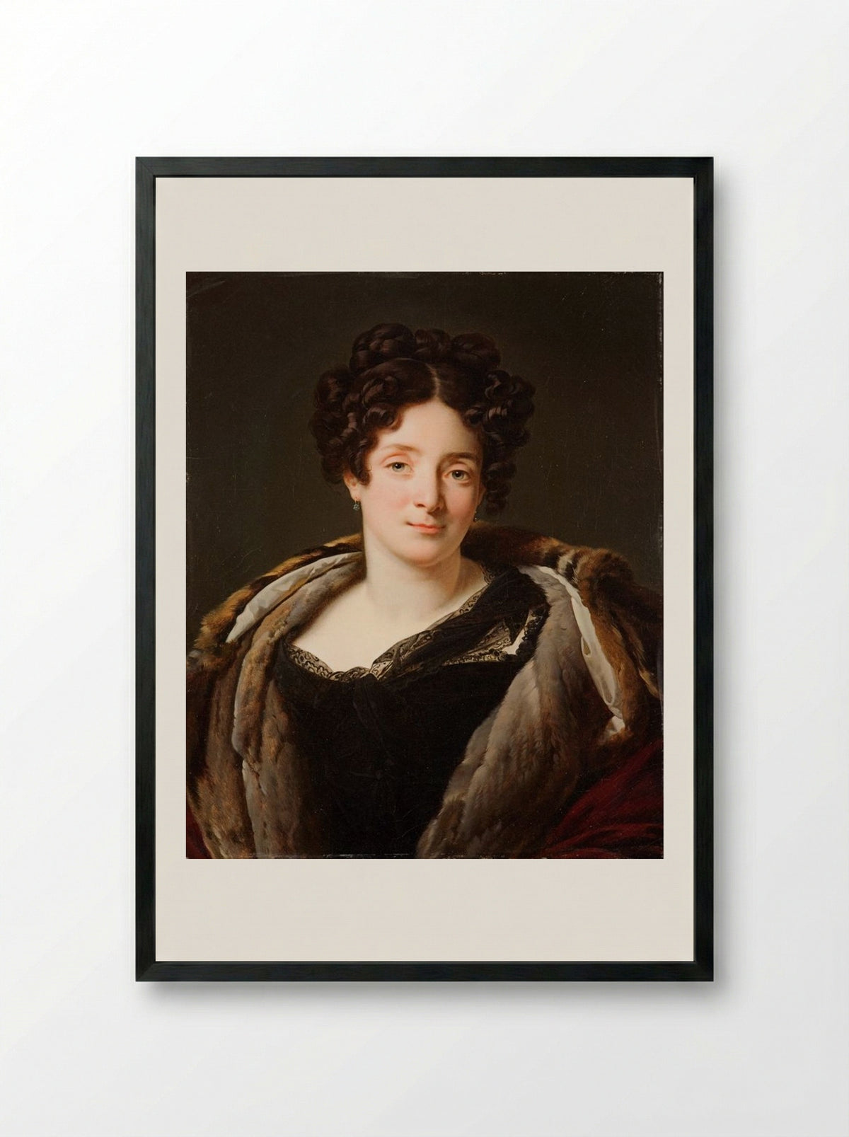 Madame Jacques-Louis-Étienne Reizet - Anne-Louis Girodet-Trioson - Framed Print Black