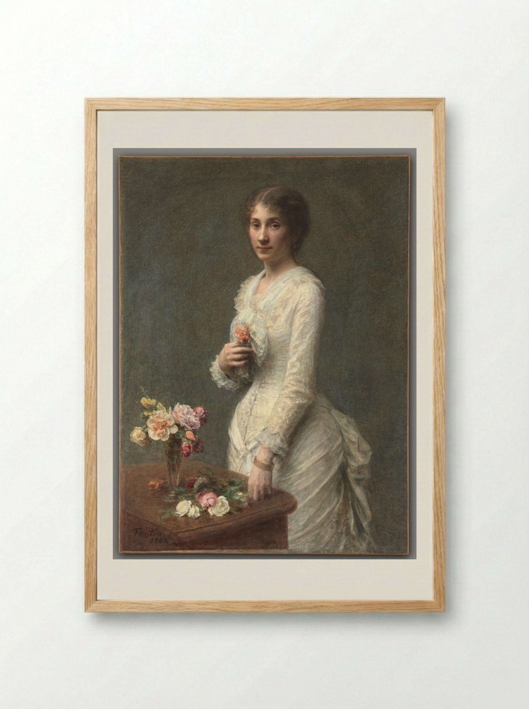 Madame Lerolle - Henri Fantin-Latour - Framed Print Wood