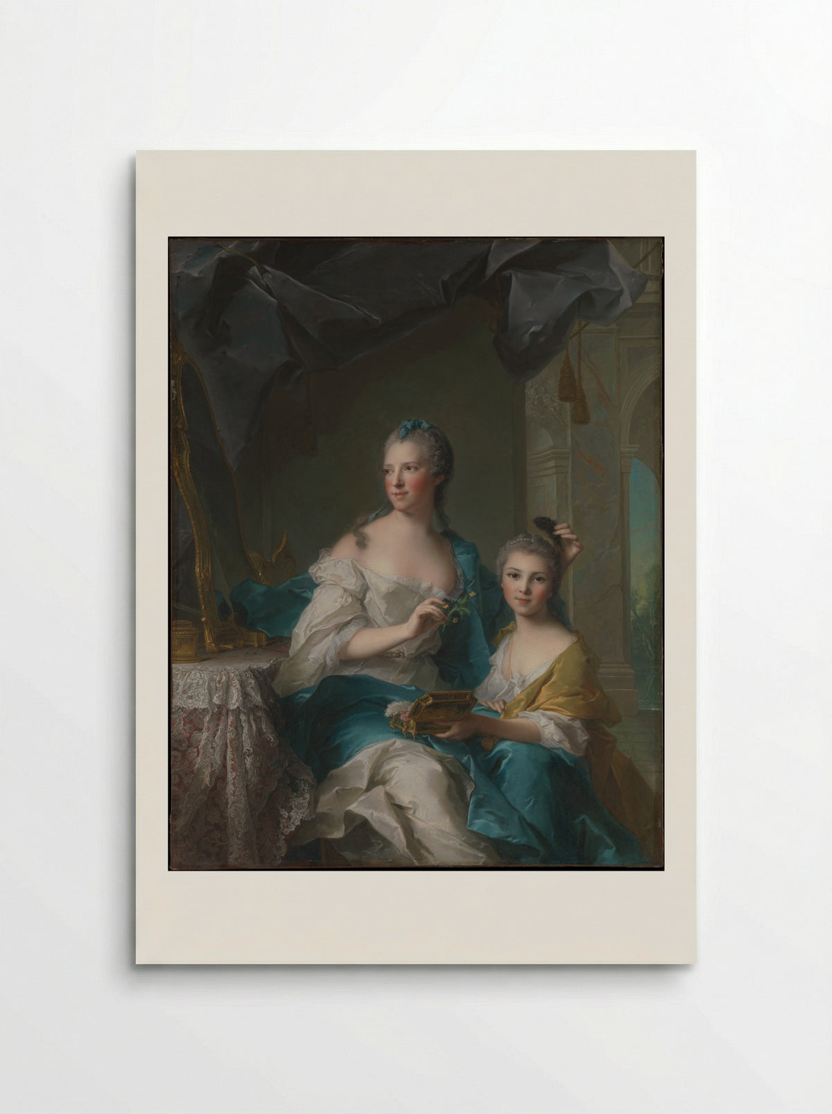 Madame Marsollier and Her Daughter - Jean-Marc Nattier - Poster