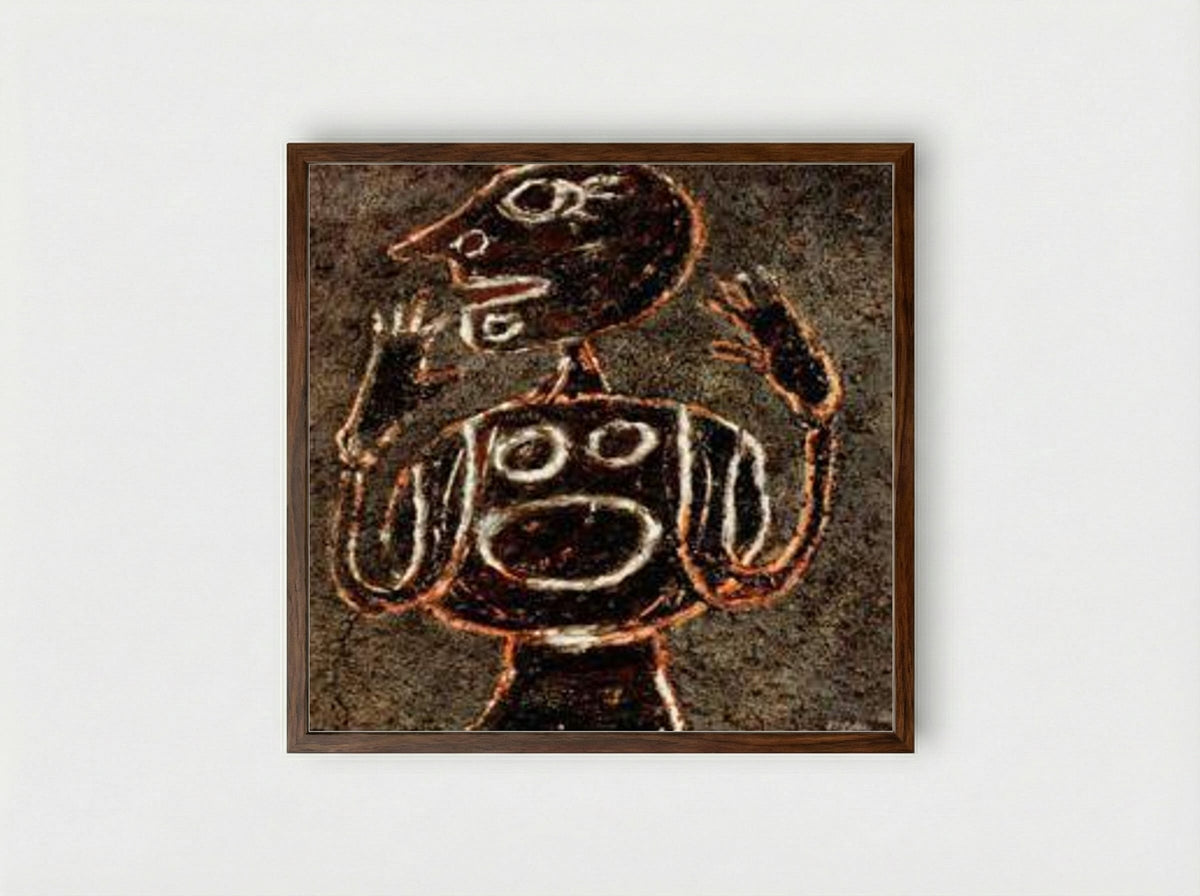 Madame Mouche - Jean Dubuffet - Framed Print Dark Wood