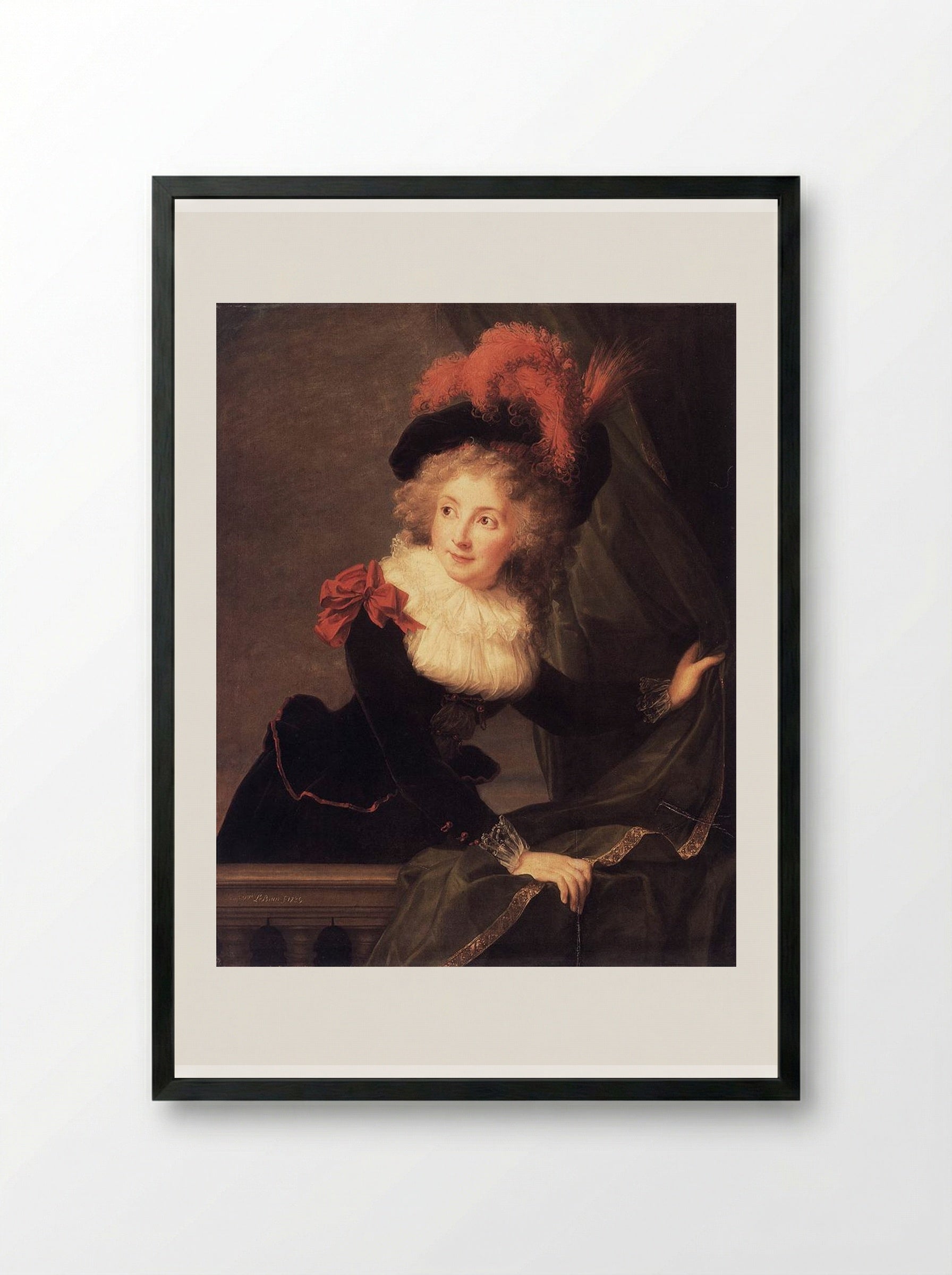 Madame Perregaux - Louise Elisabeth Vigée Le Brun - Framed Print Black