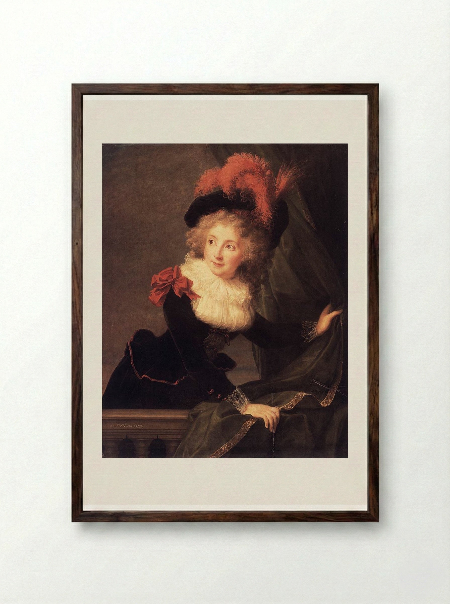 Madame Perregaux - Louise Elisabeth Vigée Le Brun - Framed Print Dark Wood