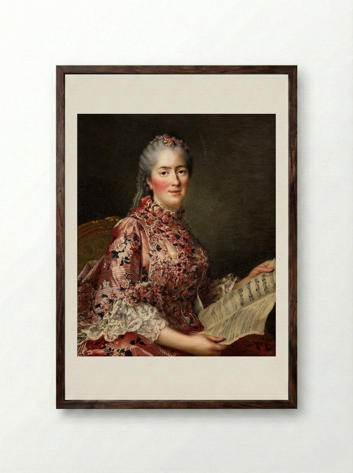 Madame Sophie de France - François-Hubert Drouais - Framed Print Dark Wood