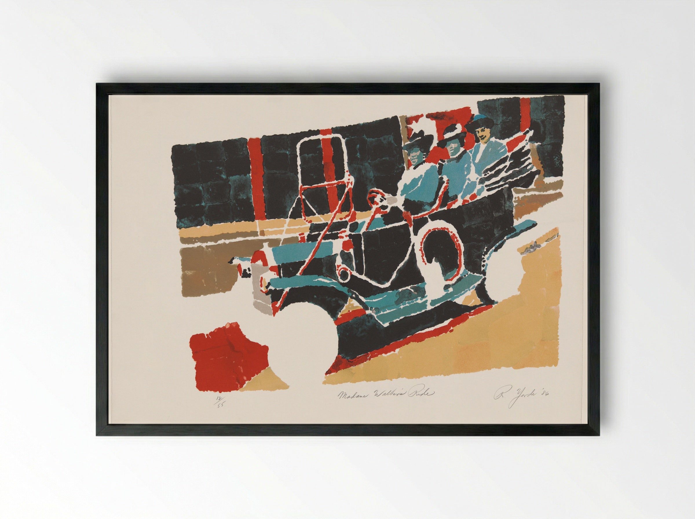 Madame Walker's Ride - Richard Foster Yarde - Framed Print Black