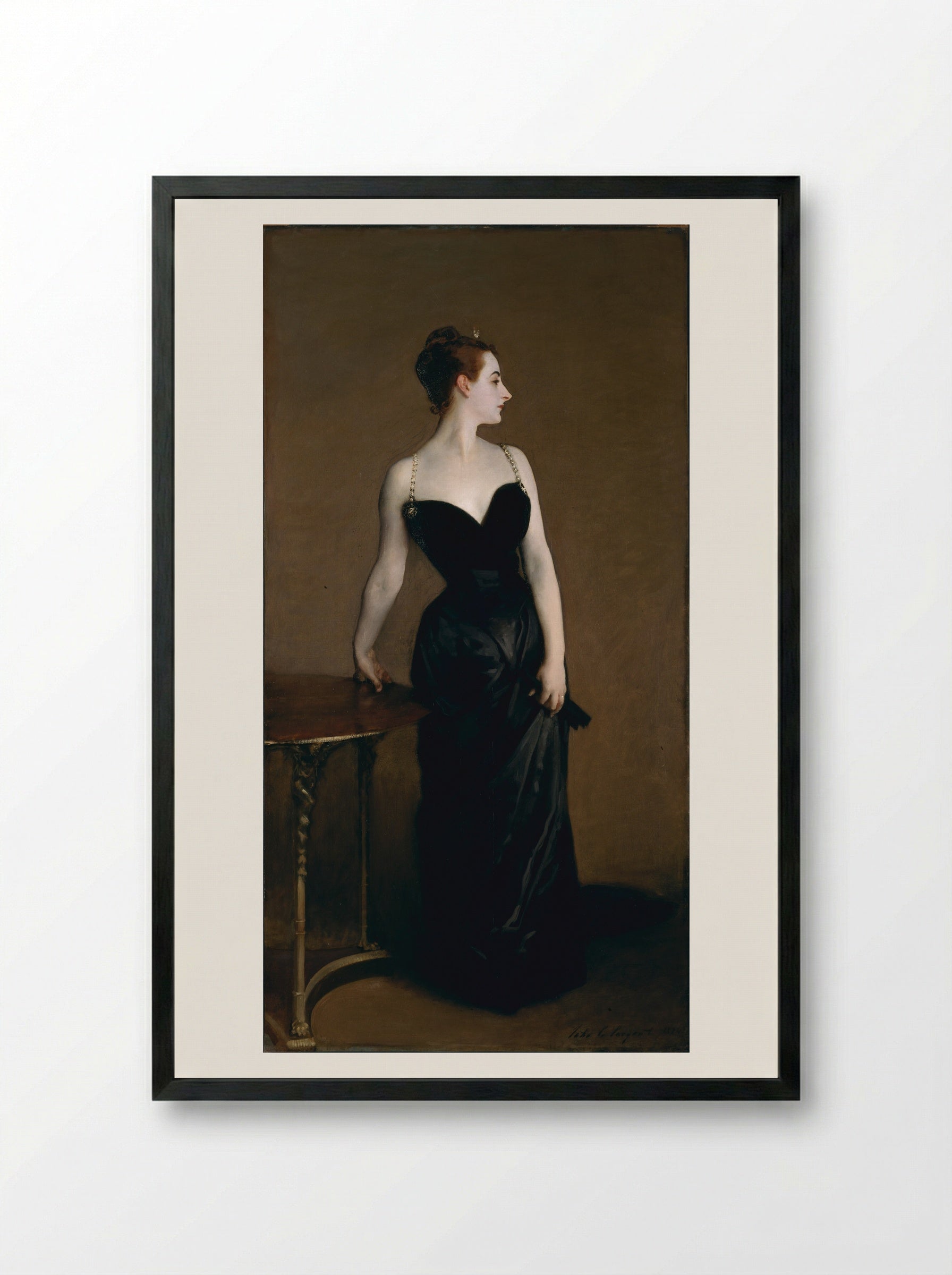 Madame X (Madame Pierre Gautreau) - John Singer Sargent - Framed Print Black