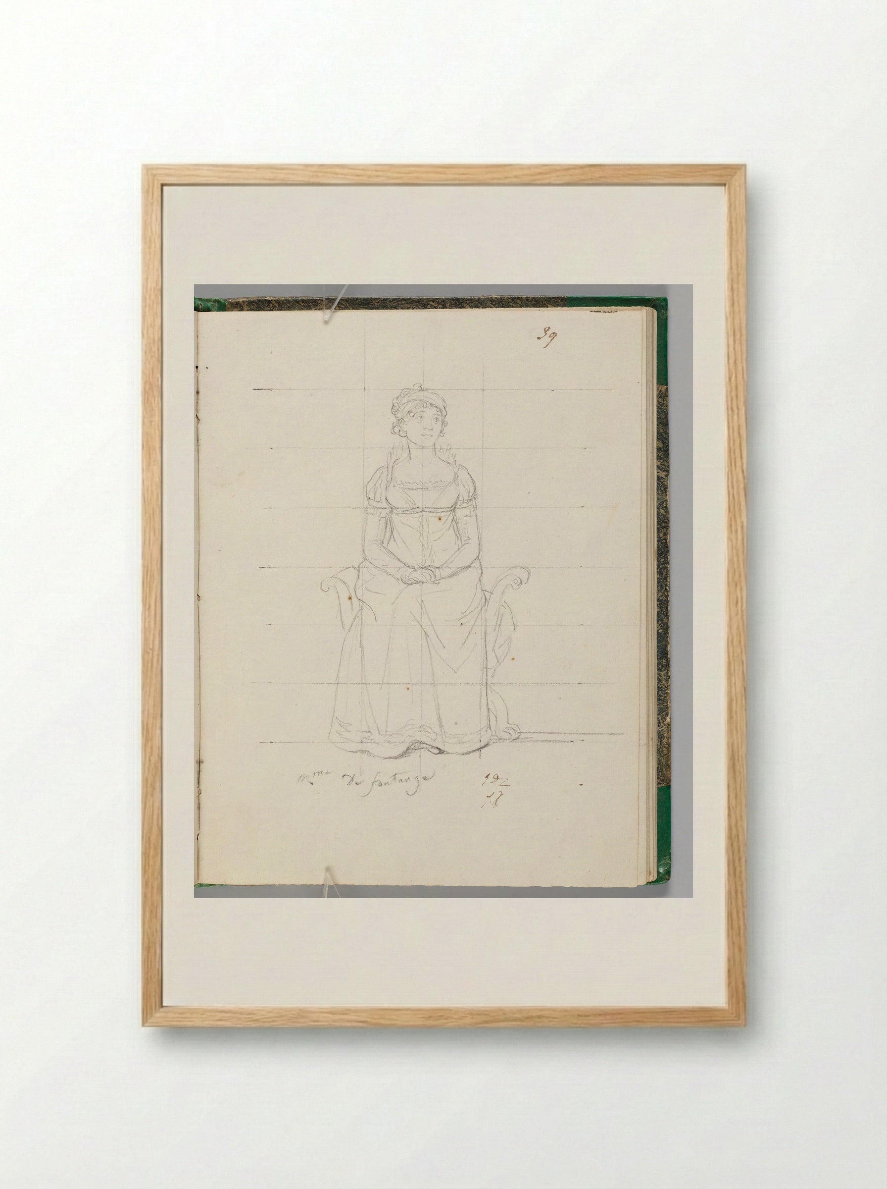 Madame de Fontanges, Lady-in-Waiting to Madame Mère - Jacques-Louis David - Framed Print Wood