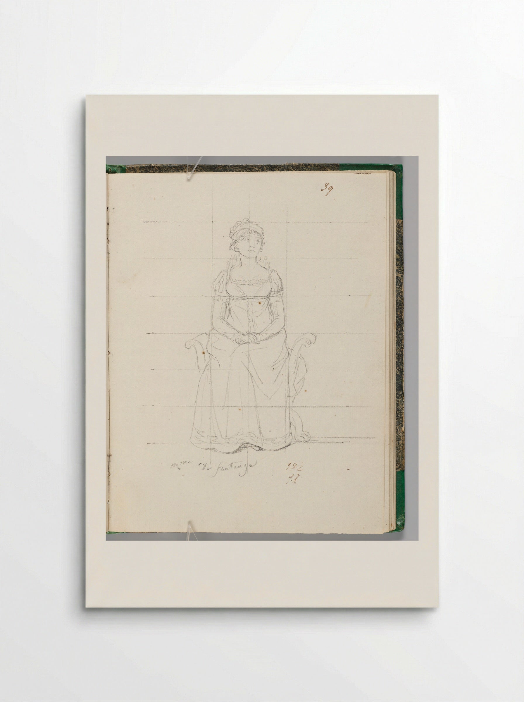 Madame de Fontanges, Lady-in-Waiting to Madame Mère - Jacques-Louis David - Poster