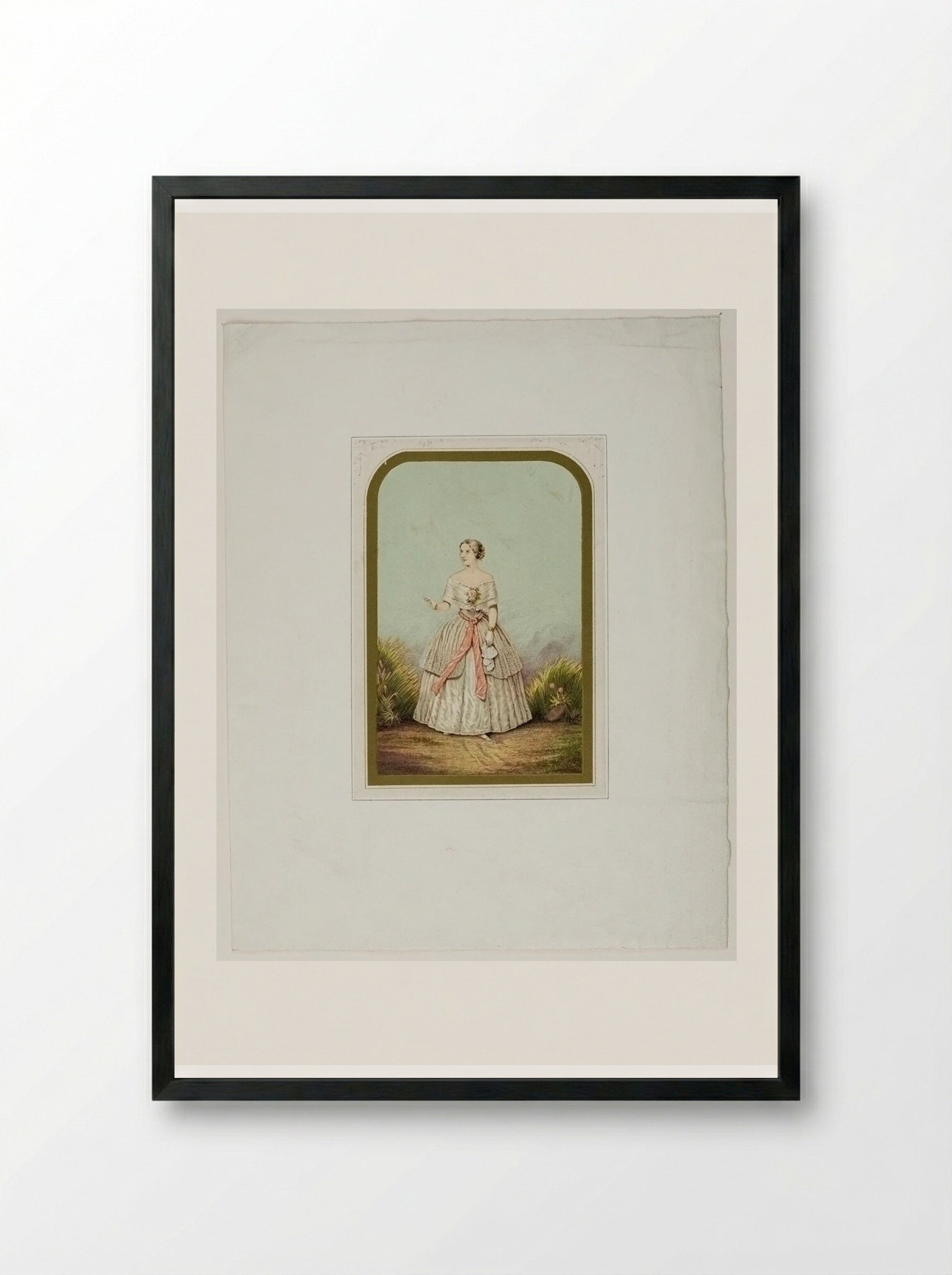 Mademoiselle Jenny Lind - George Baxter - Framed Print Black