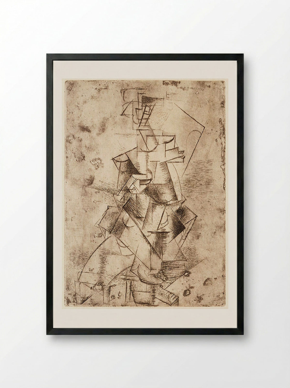 Mademoiselle Léonie in a Lounge Chair - Pablo Picasso - Framed Print Black