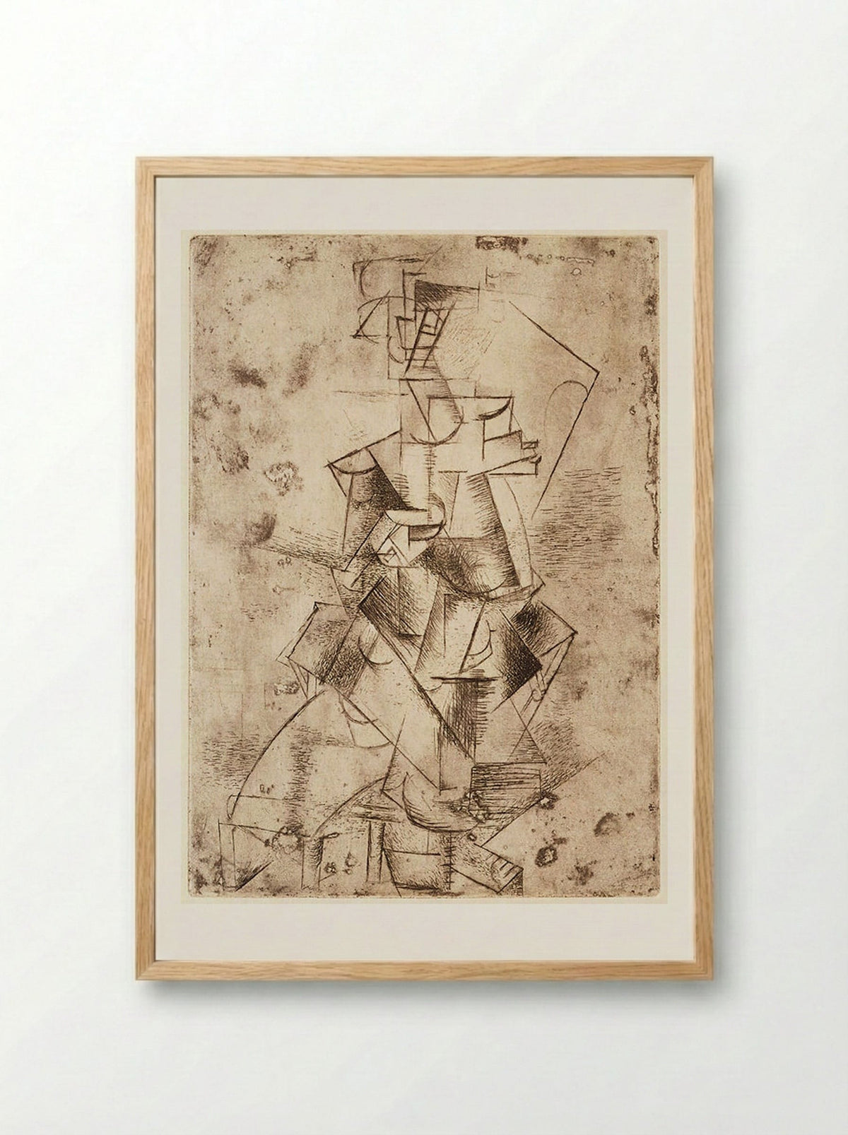 Mademoiselle Léonie in a Lounge Chair - Pablo Picasso - Framed Print Wood