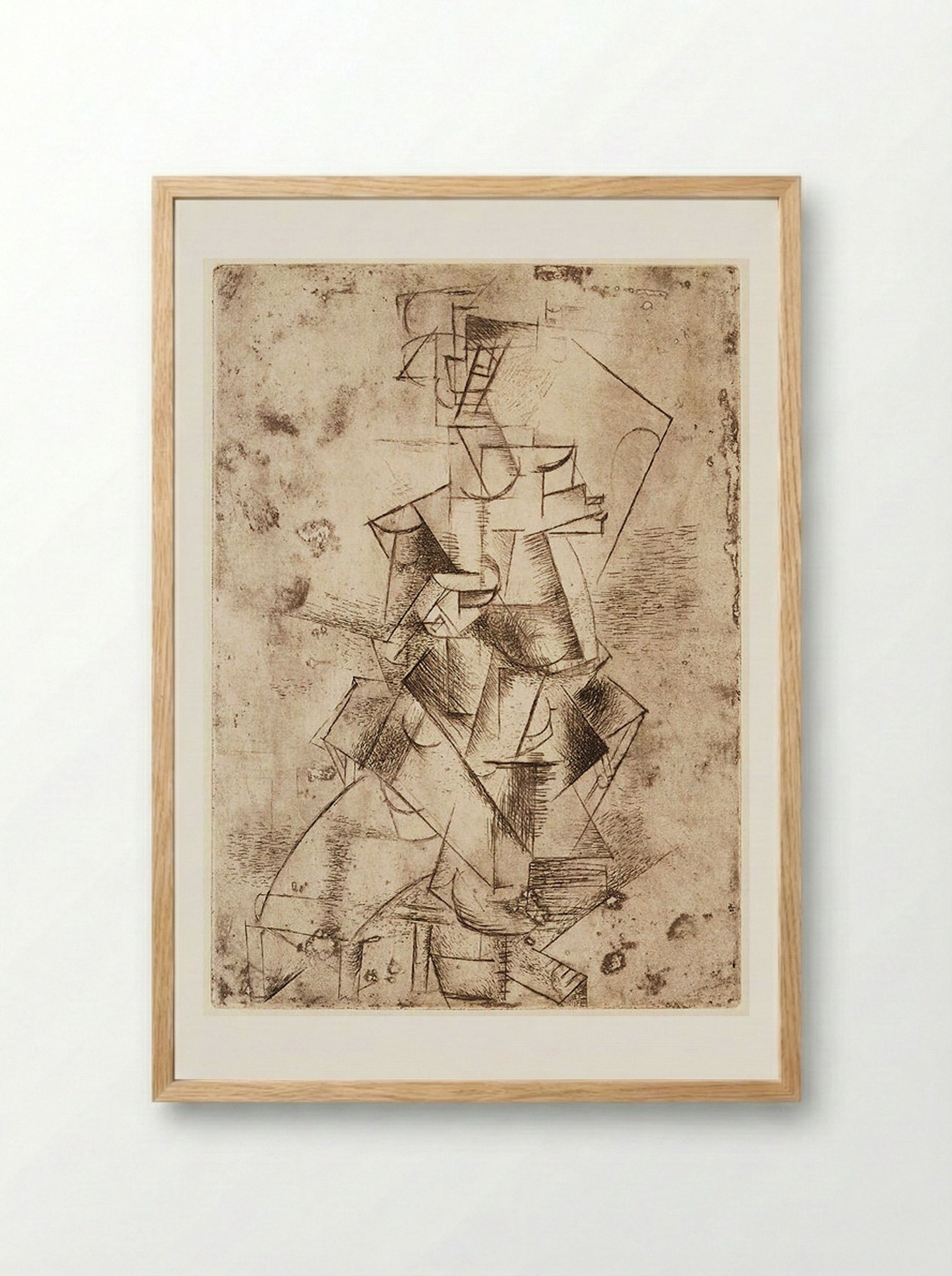 Mademoiselle Léonie in a Lounge Chair - Pablo Picasso - Framed Print Wood