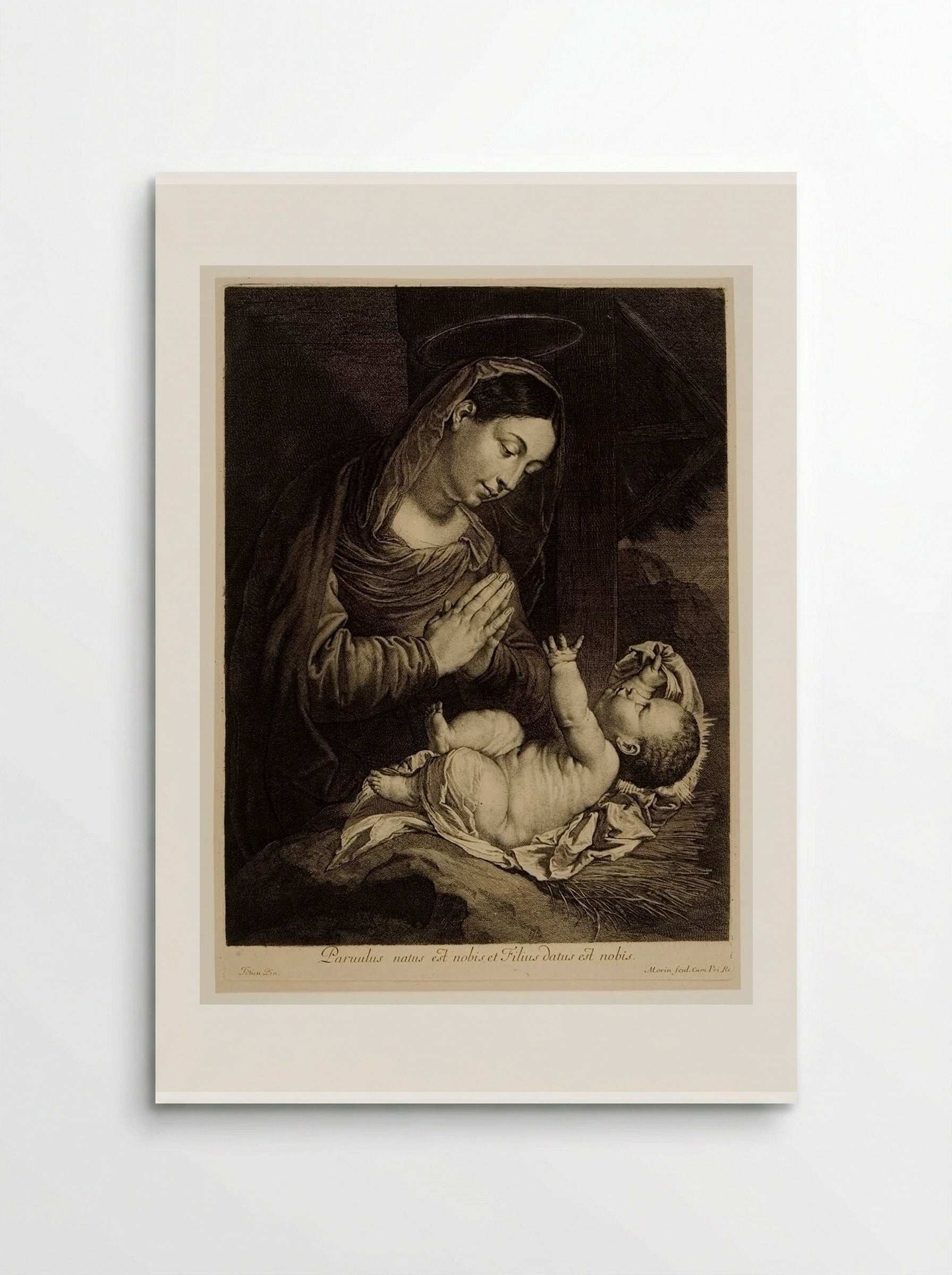 Madonna Adoring the Child - Jean Morin - Poster