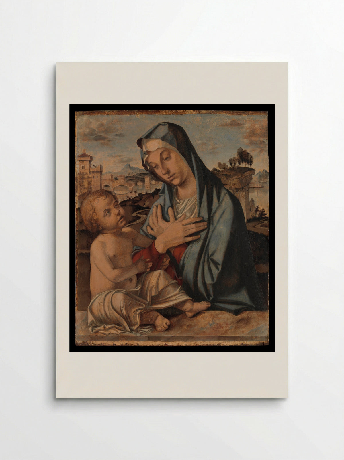 Madonna Adoring the Child - Bartolomeo Montagna - Poster