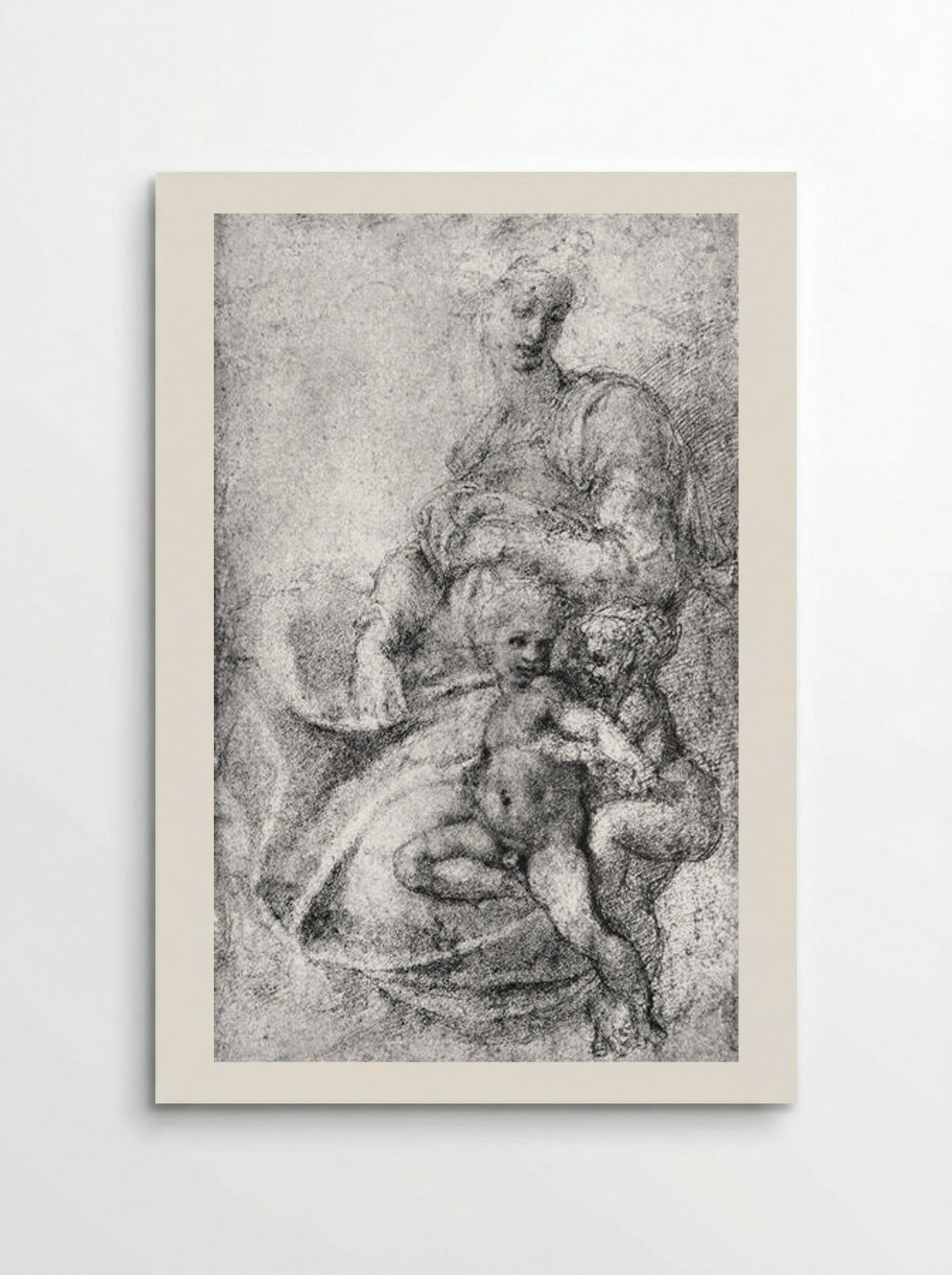 Madonna, Child and St. John the Baptist - Michelangelo Buonarroti - Poster