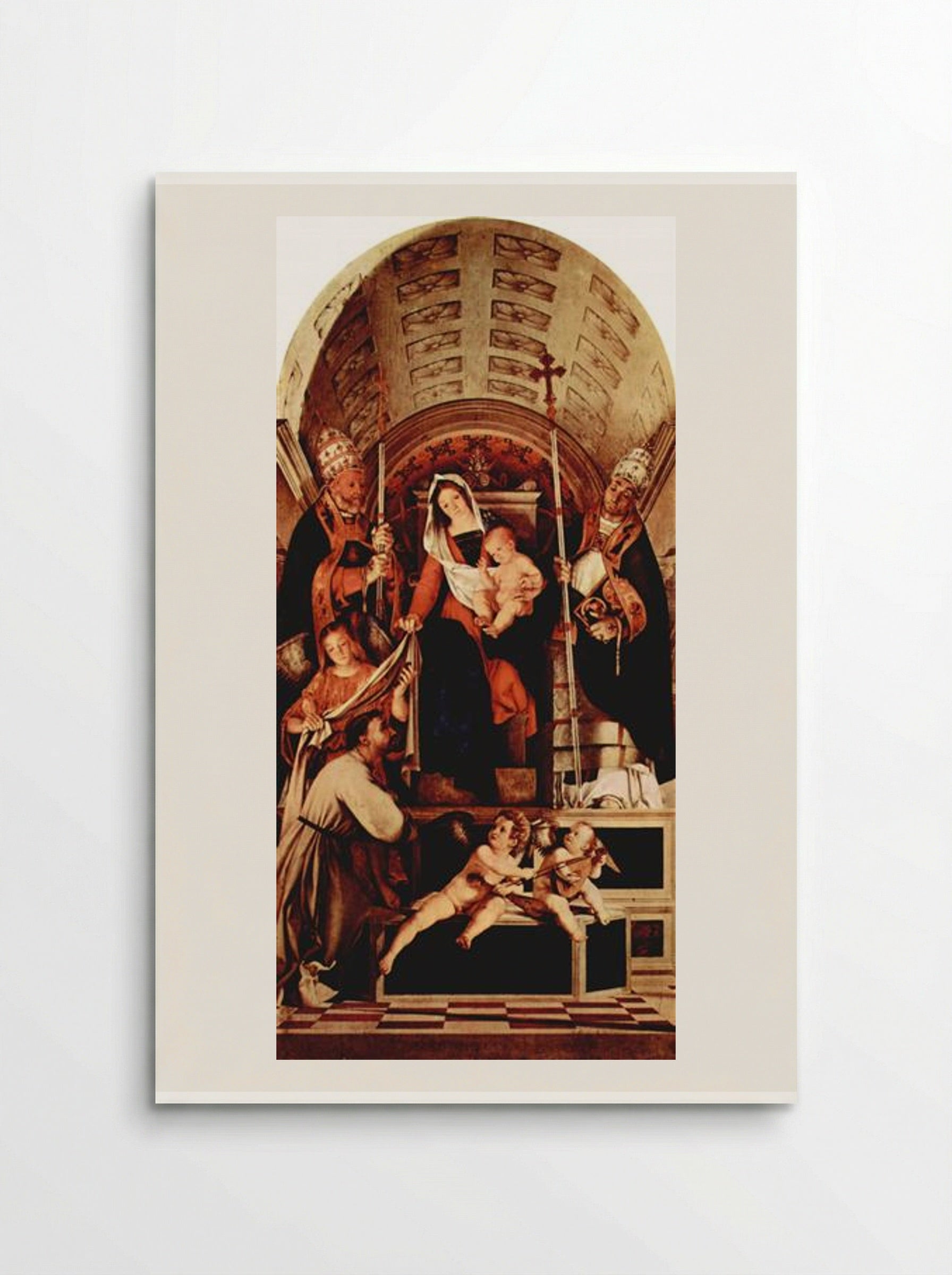 Madonna Enthroned with the Christ Child - Lorenzo Lotto - Poster