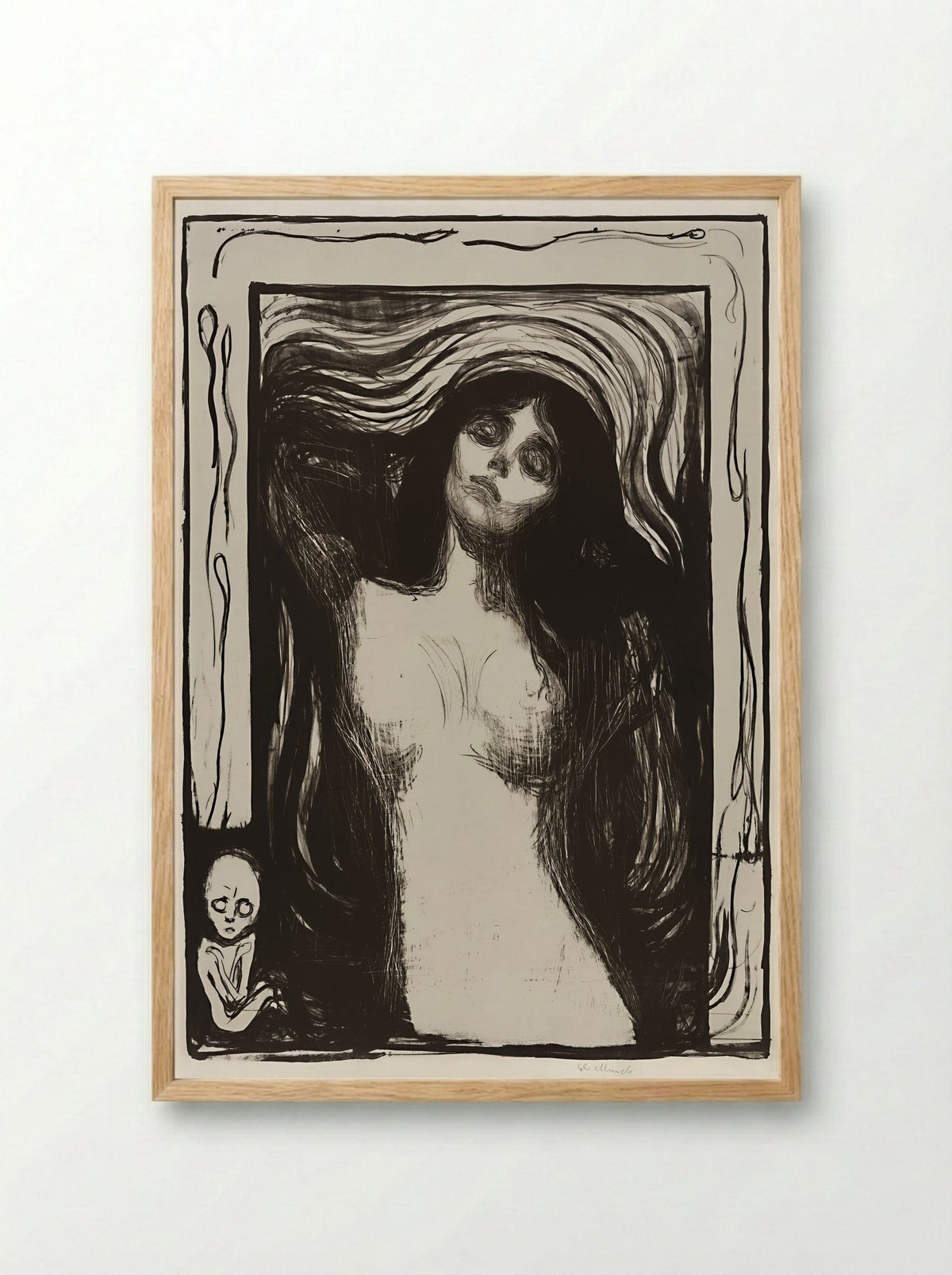 Madonna (Liebendes Weib) - Edvard Munch - Framed Print Wood