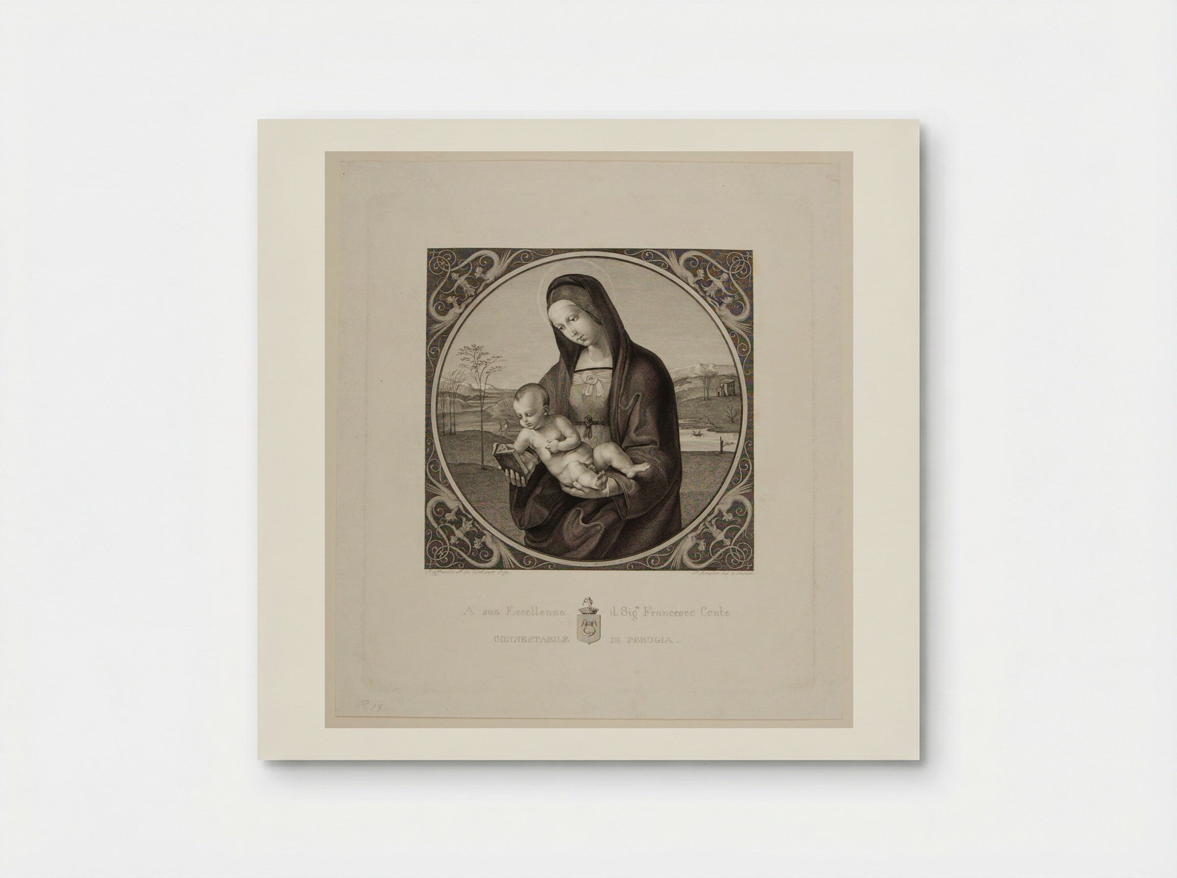 Madonna Staffa (After Raphael) - Samuel Amsler - Poster