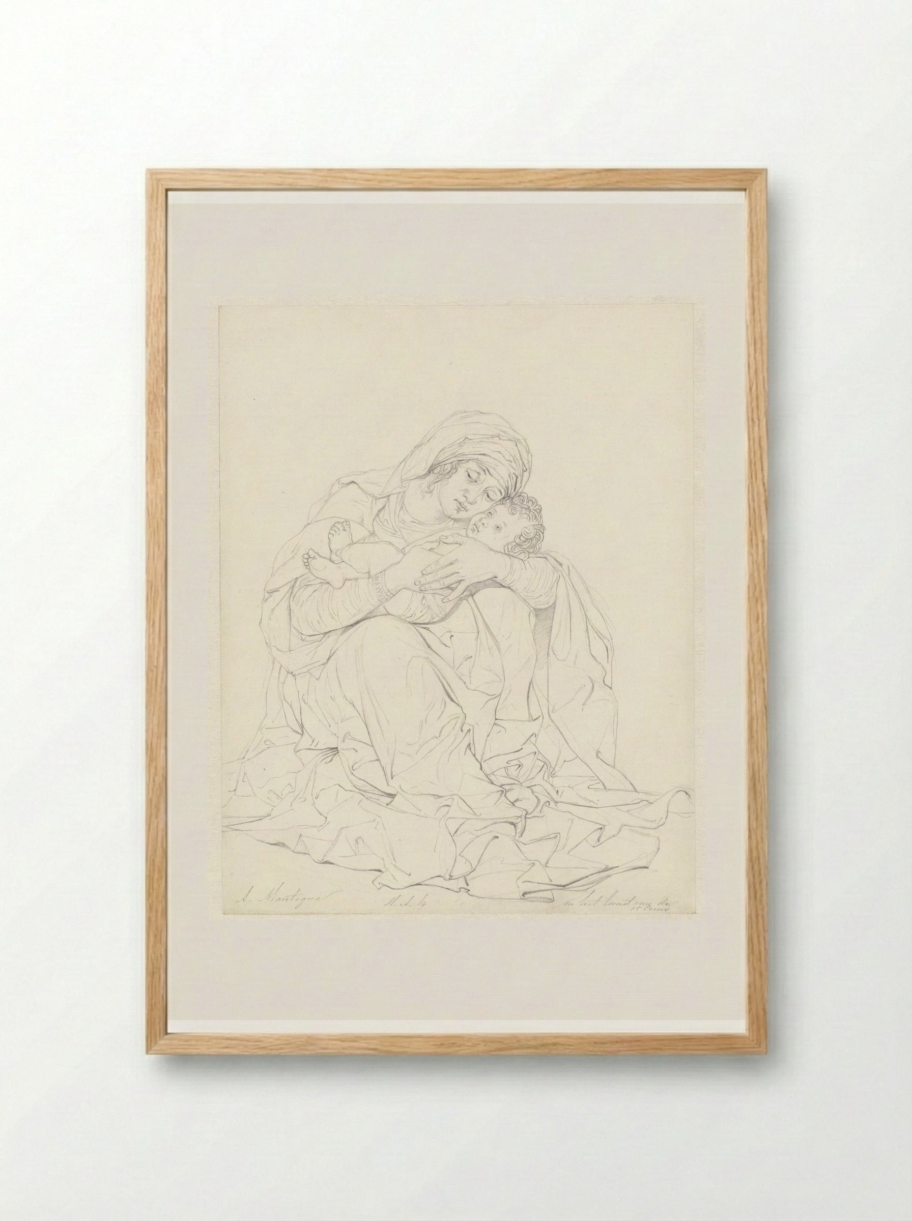 Madonna and Child (After Mantegna) - Hendrik Abraham Klinkhamer - Framed Print Wood