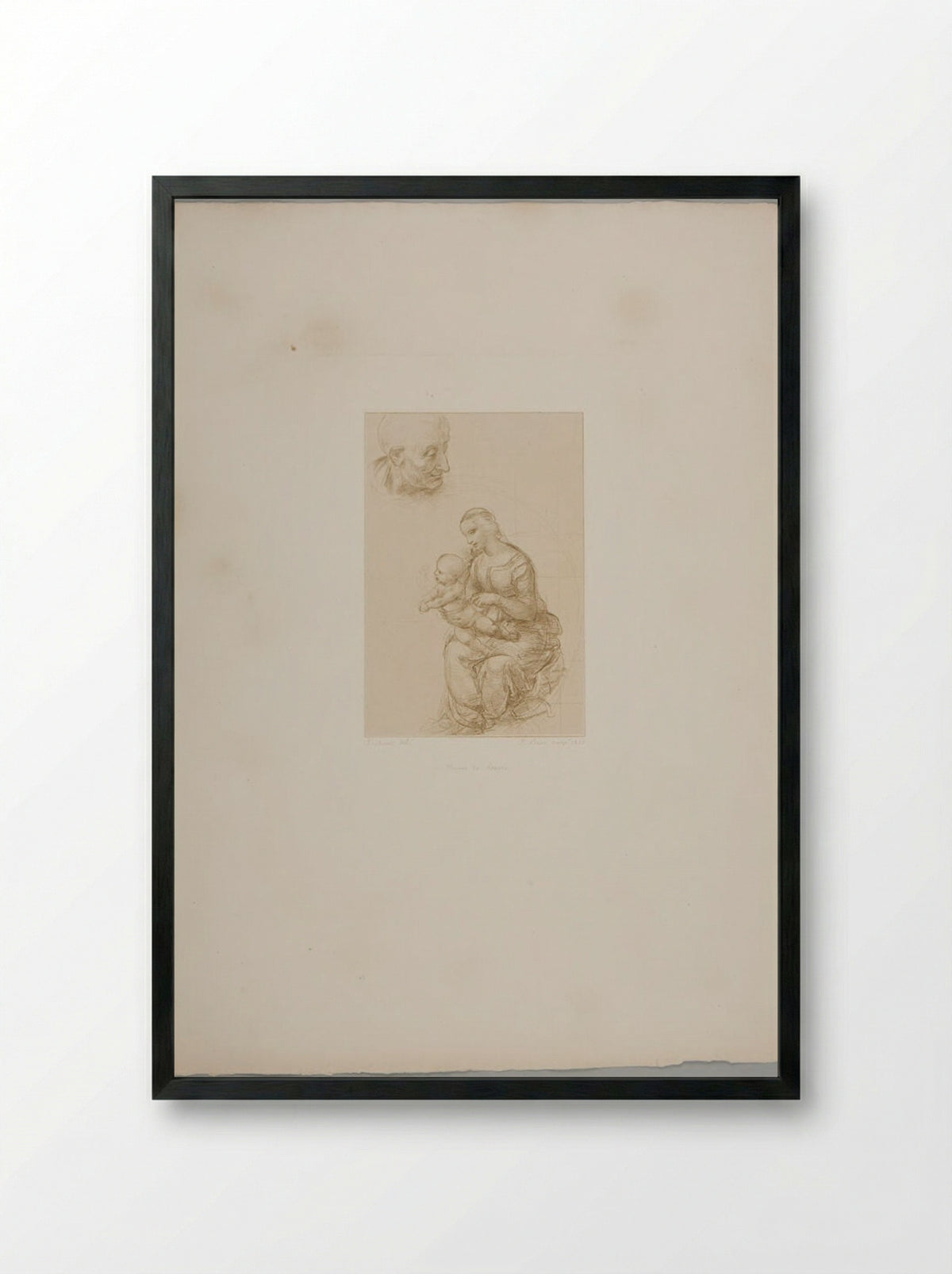 Madonna and Child (After Raphael) - Jean Bein - Framed Print Black