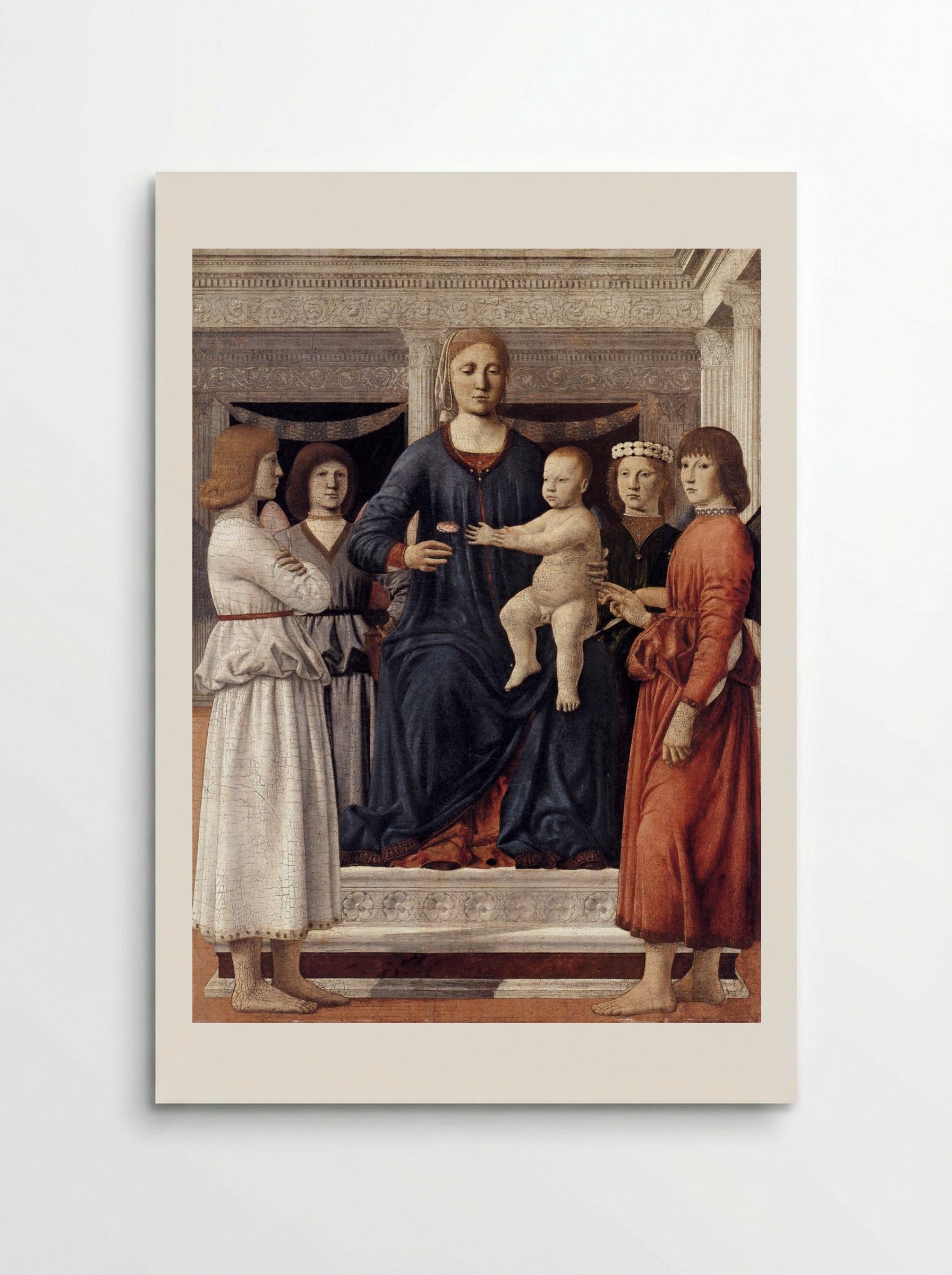 Madonna and Child Attended by Angels - Piero della Francesca - Poster