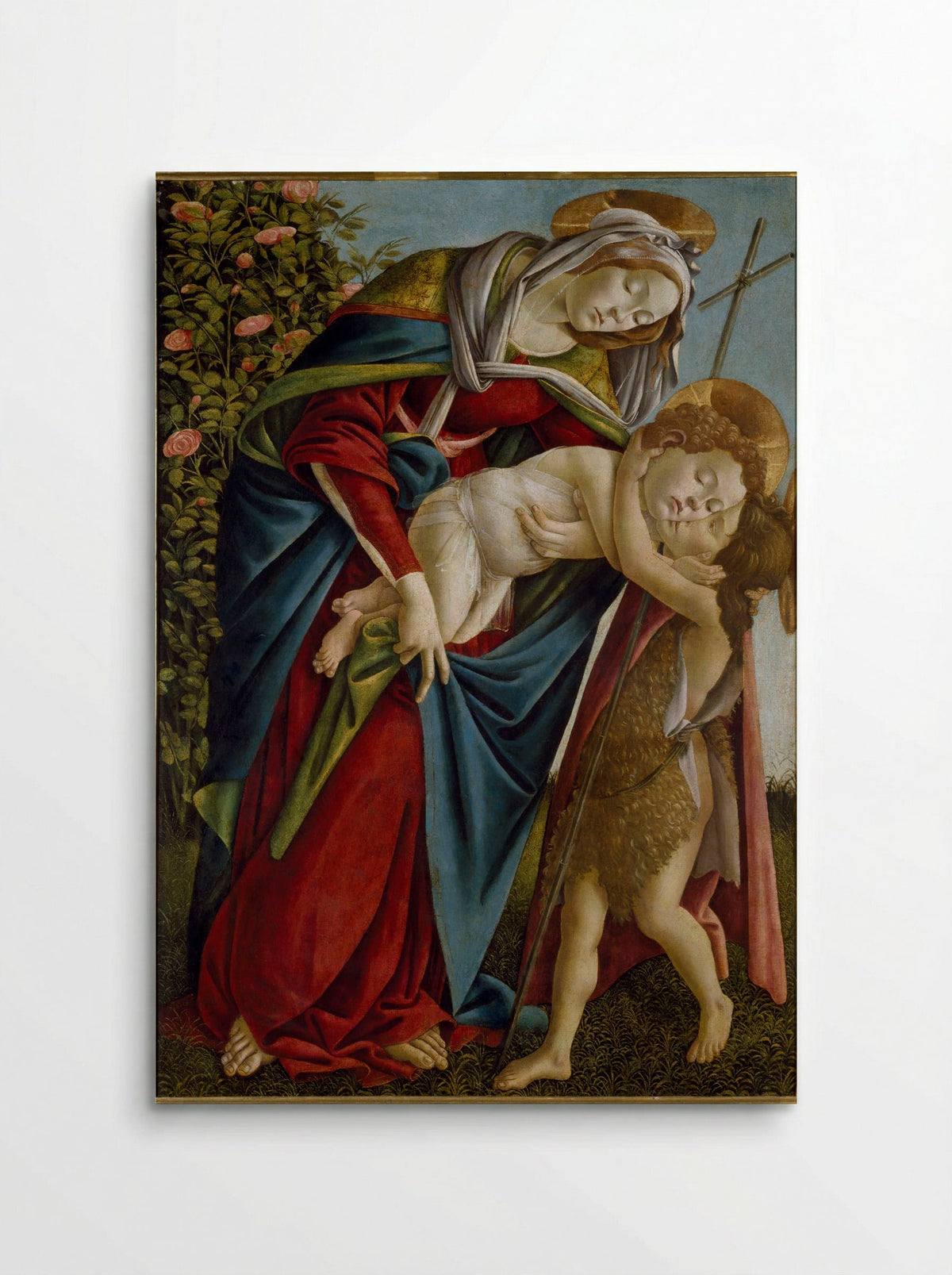 Madonna and Child and the Young St John the Baptist - Sandro Botticelli - Poster