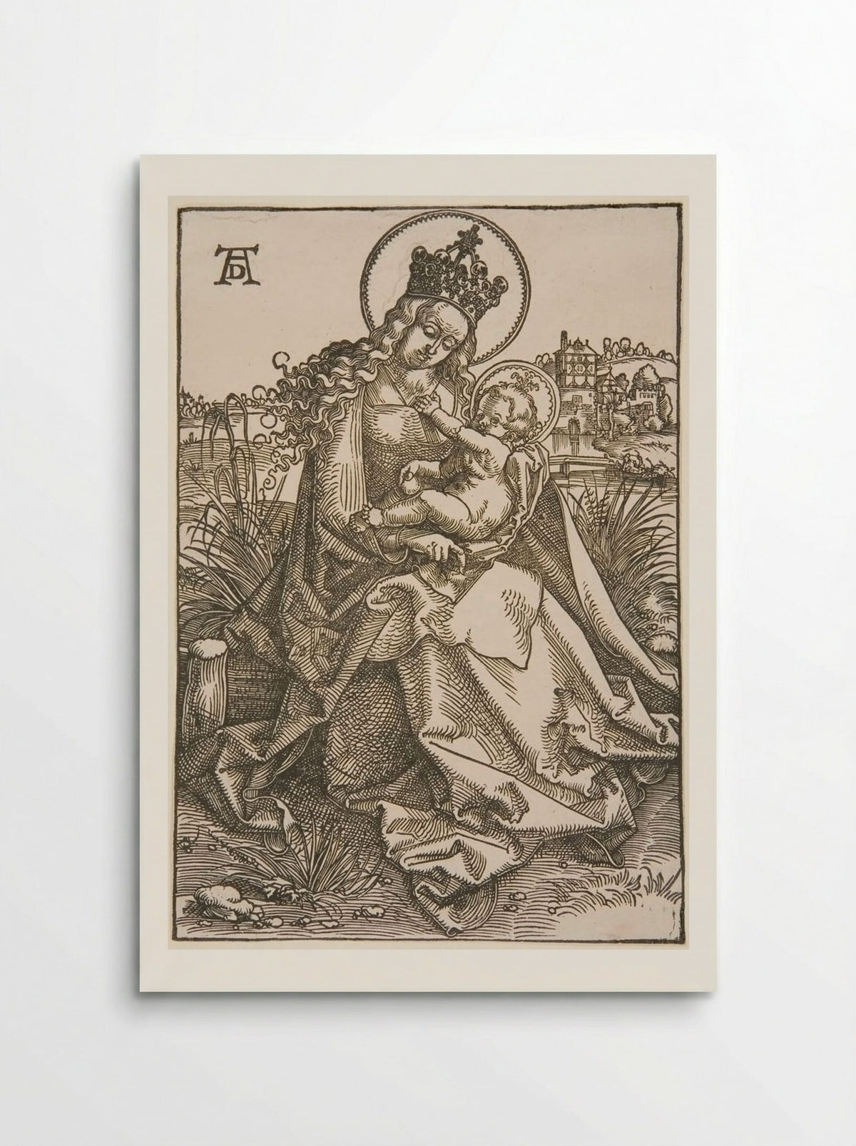 Madonna and Child on a Grassy Bank - Hans Baldung Grien - Poster