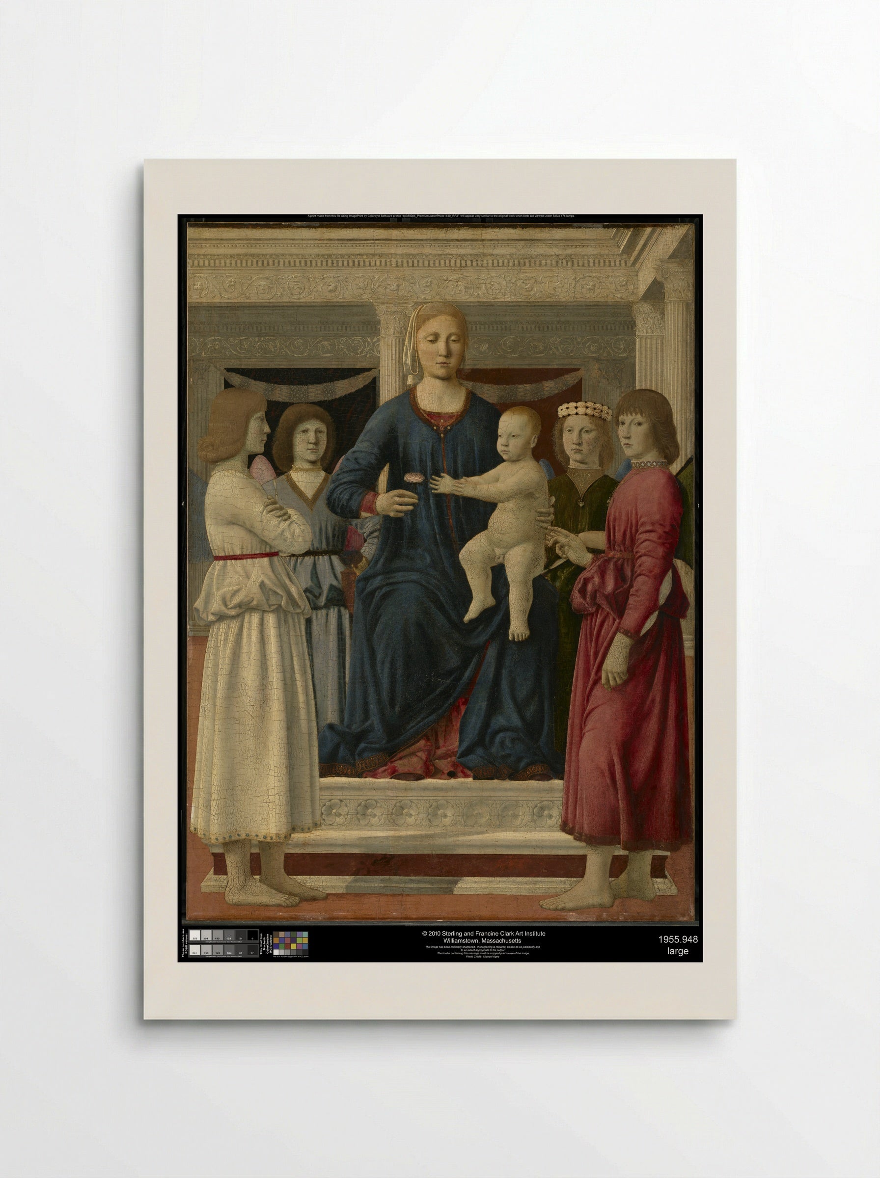 Madonna and Child with Four Angels - Piero della Francesca - Poster