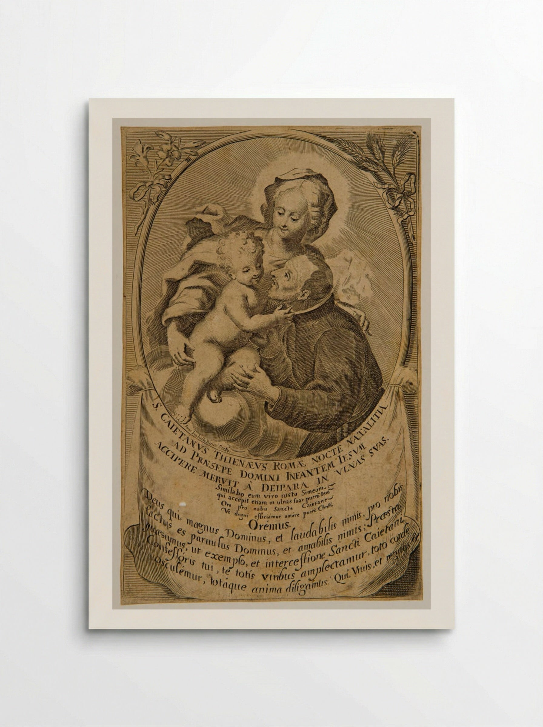 Madonna and Child with Saint Cajetan - Isabella Piccini - Poster