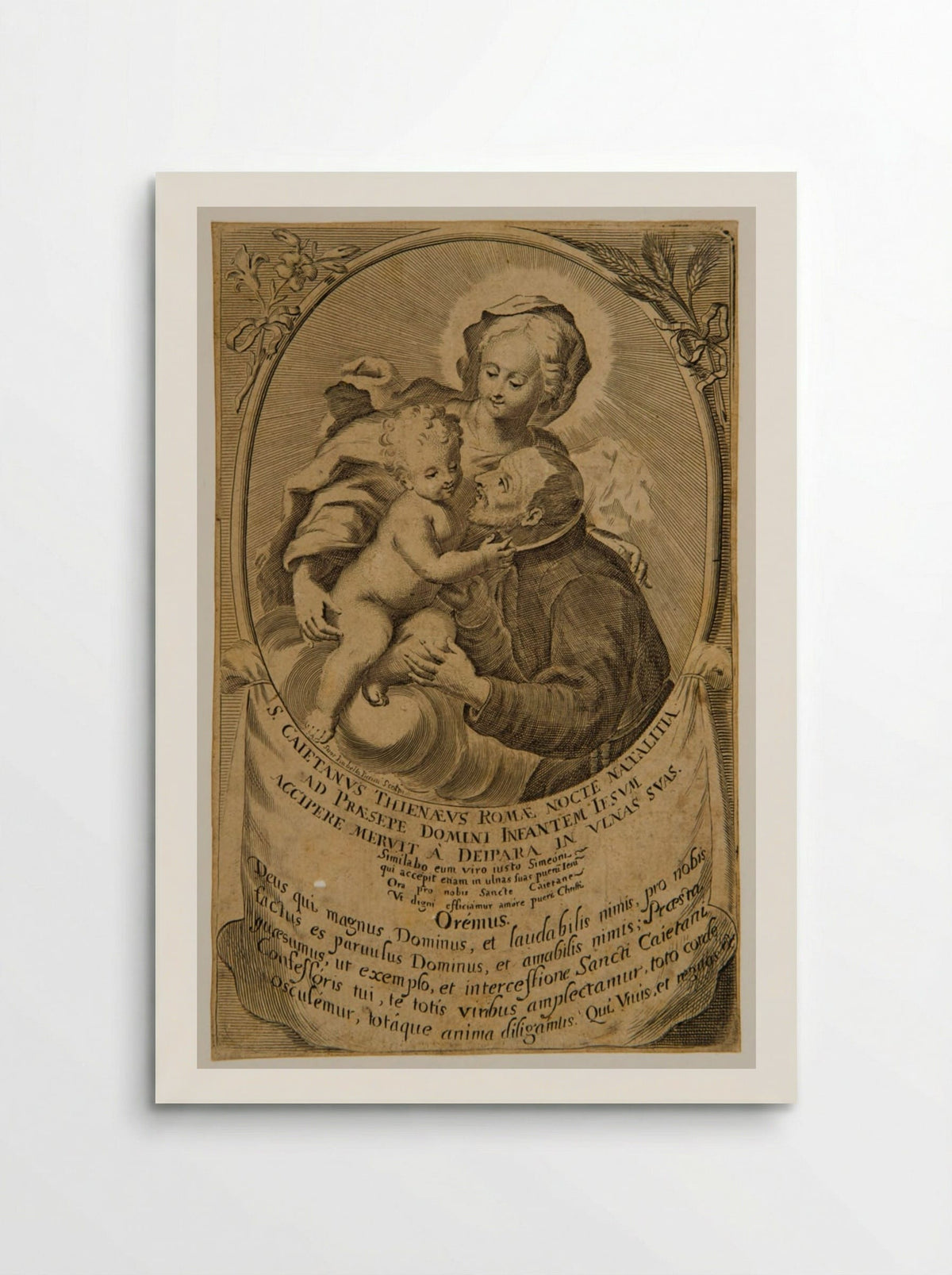 Madonna and Child with Saint Cajetan - Isabella Piccini - Poster