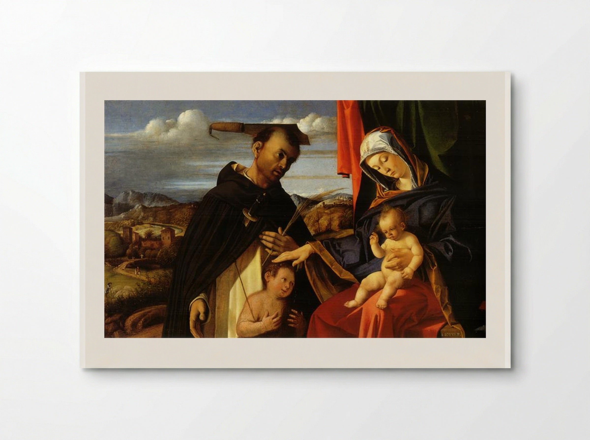 Madonna and Child with Saint Peter Martyr - Lorenzo Lotto - Poster