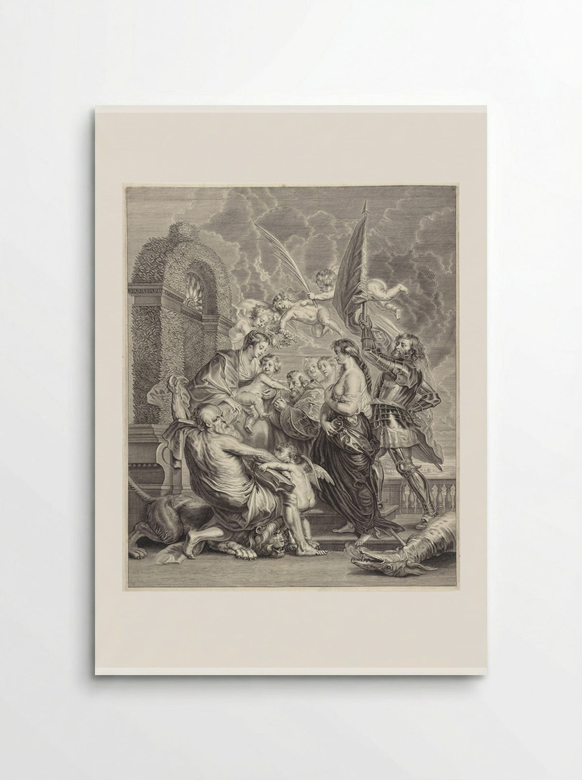 Madonna and Child with Saints - Paulus Pontius - Poster