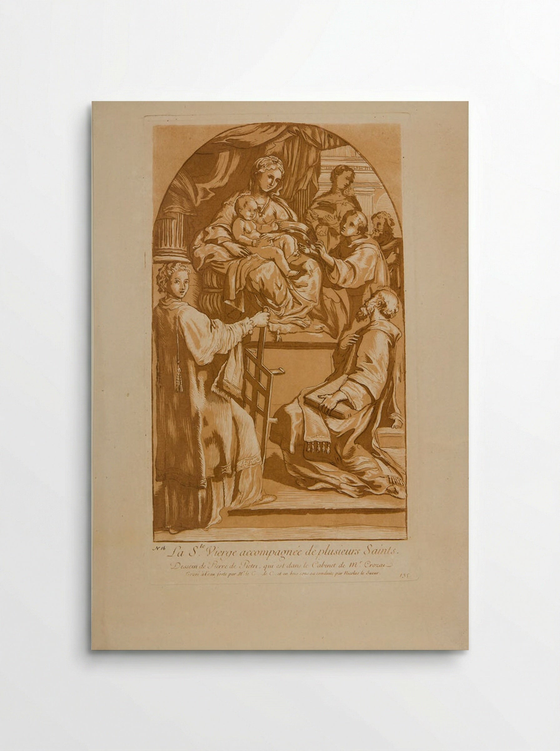 Madonna and Child with Saints - Anne Claude Philippe de Thubières, comte de Caylus - Poster