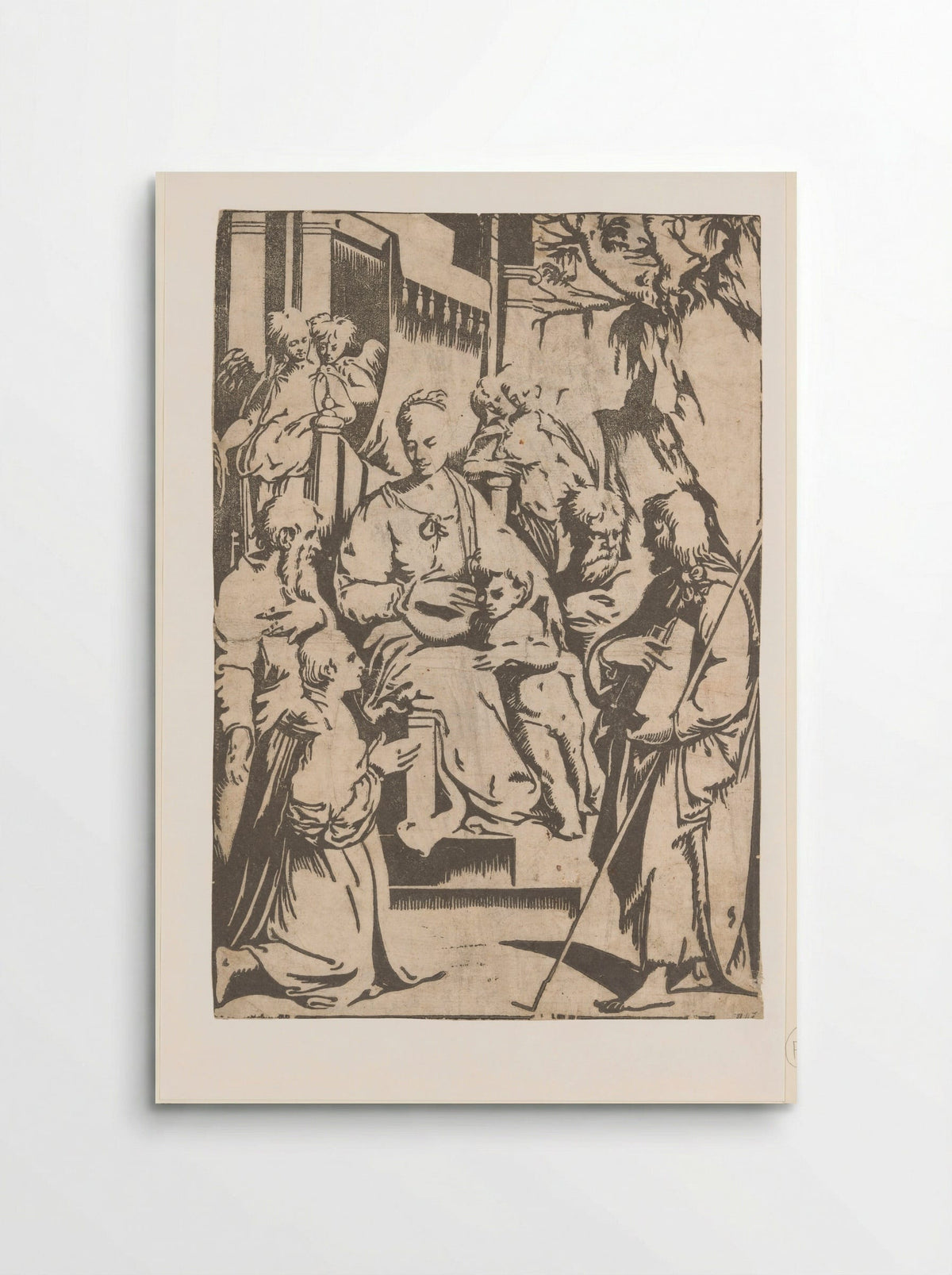 Madonna and Child with Saints - Alessandro Gandini - Poster