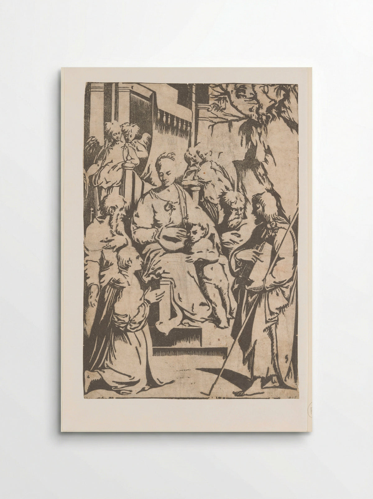 Madonna and Child with Saints - Alessandro Gandini - Poster